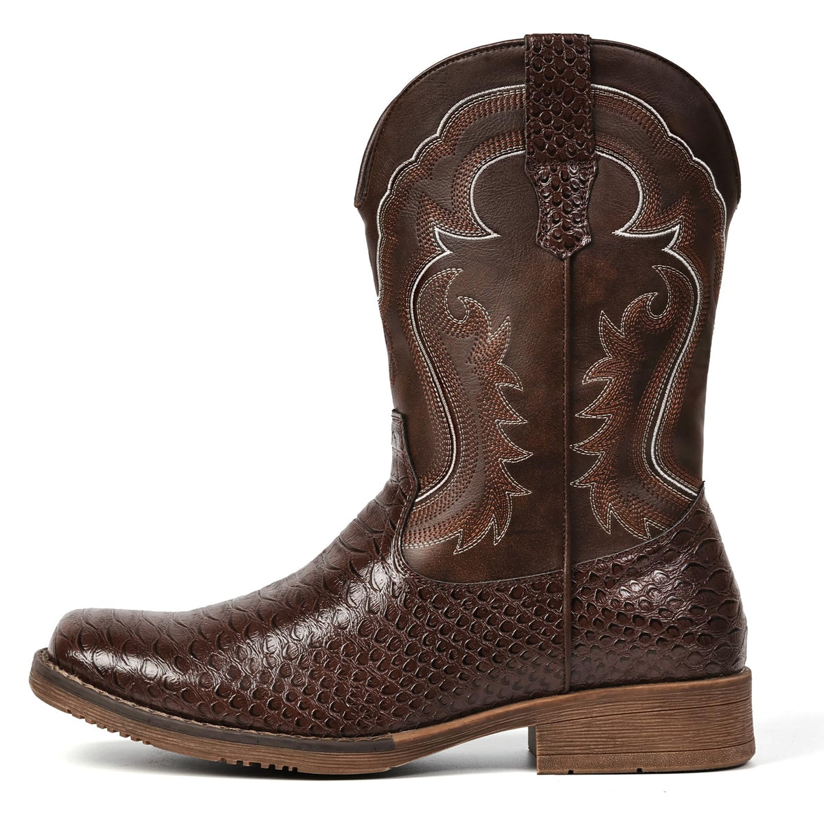 Cowboy Boots for Men Square Toe Mid Calf W33977