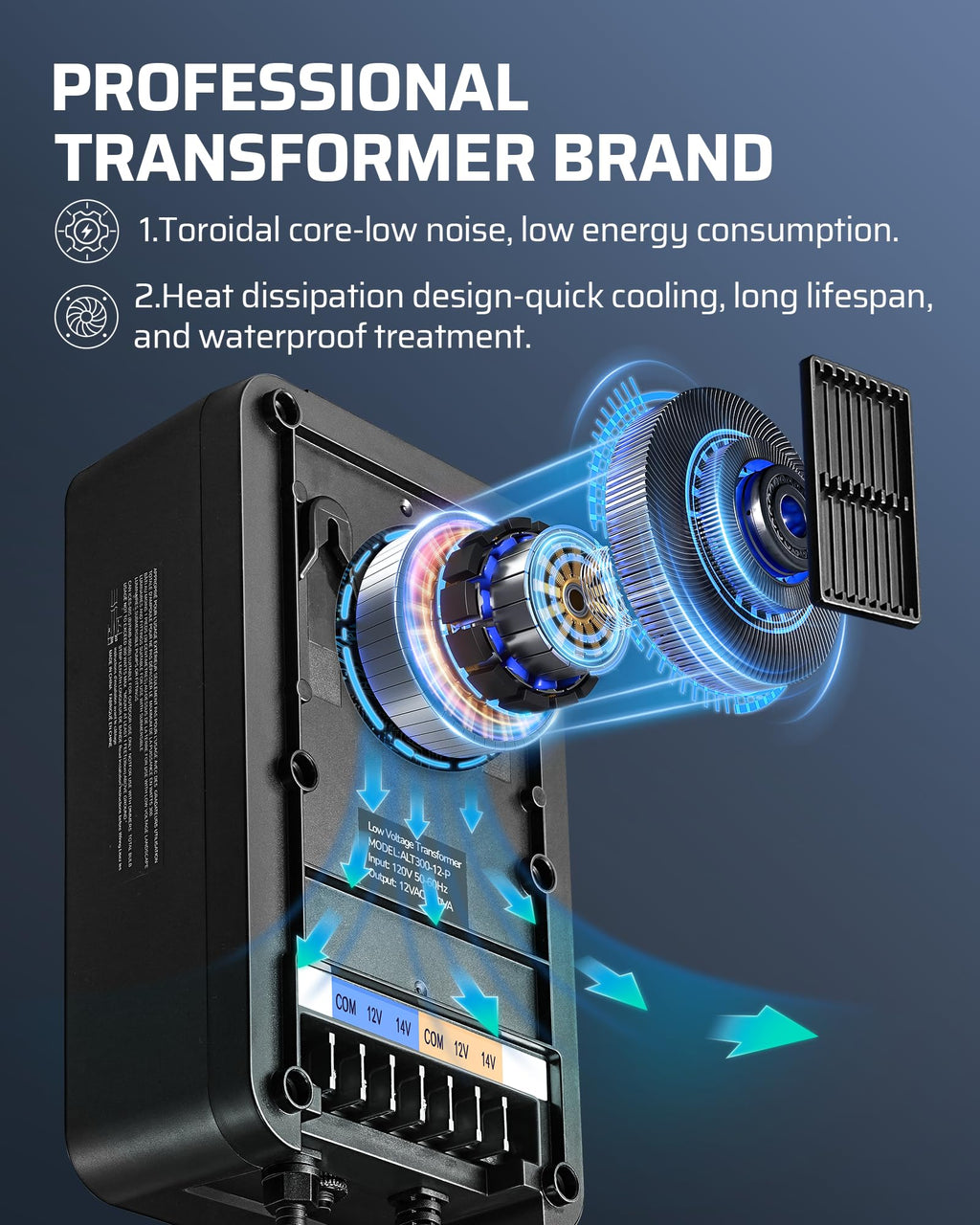 200W Low Voltage Transformer with Photocell Sensor & Timer M883502