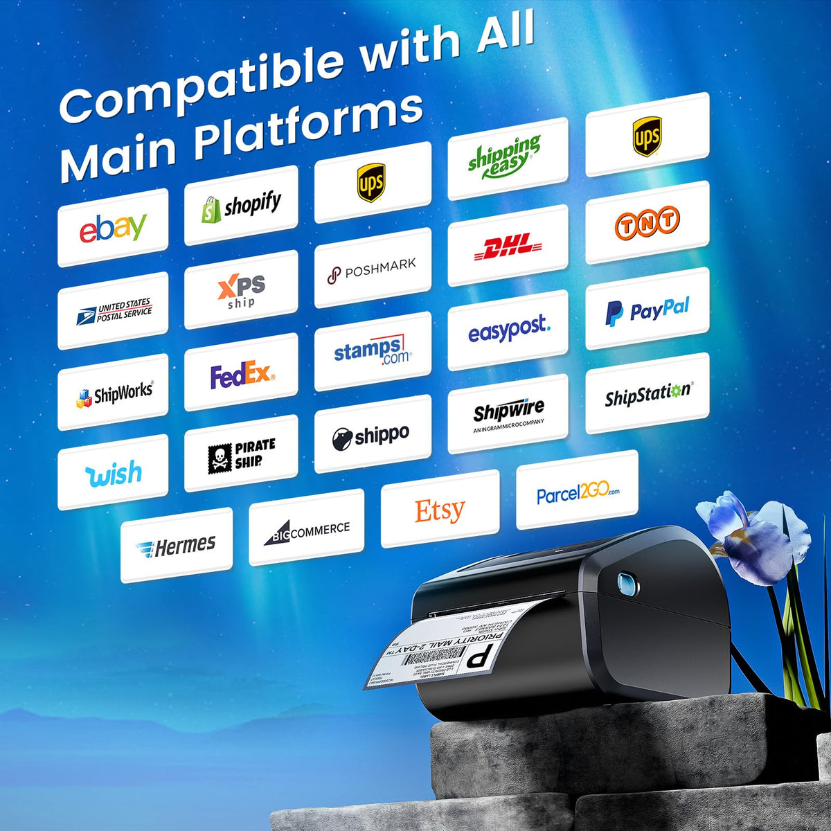 Bluetooth Shipping Label Printer B24820