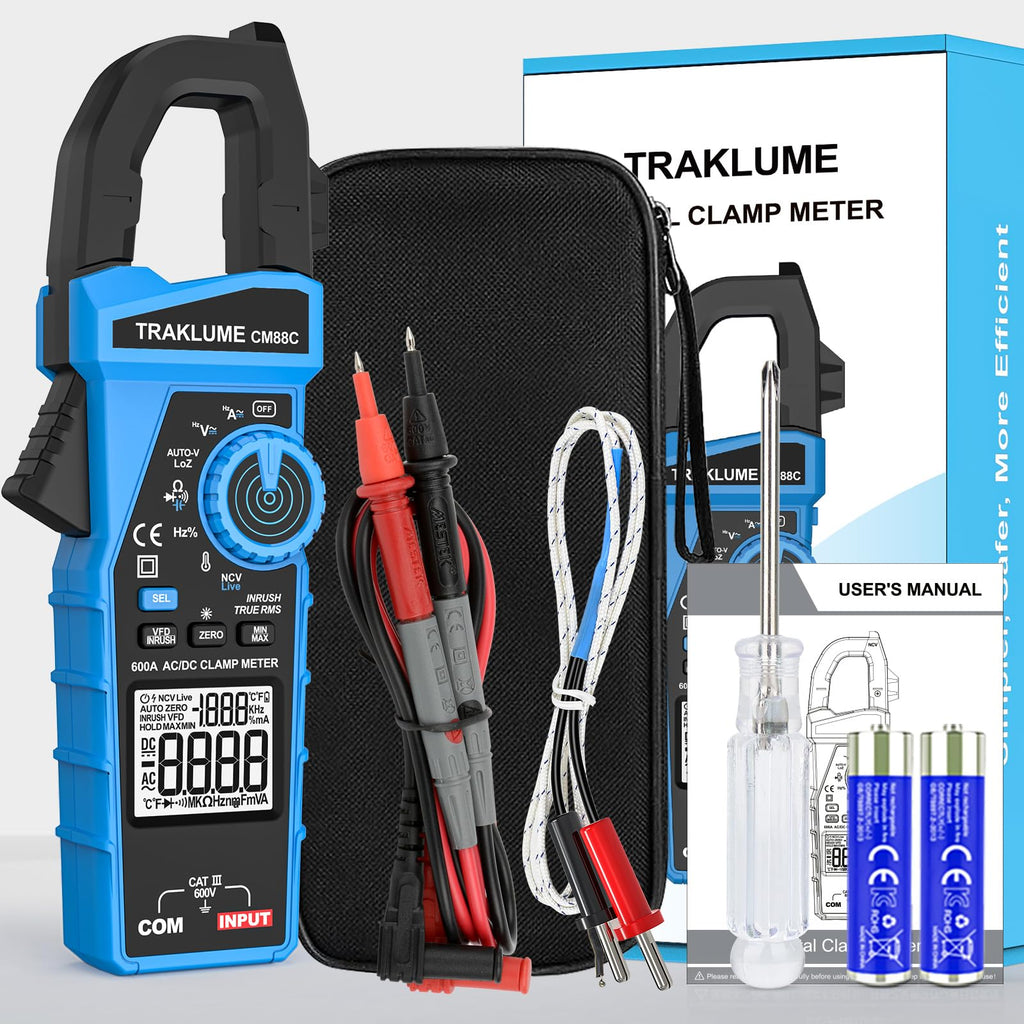 600A AC/DC TRMS Clamp Meter Multimeter K8583
