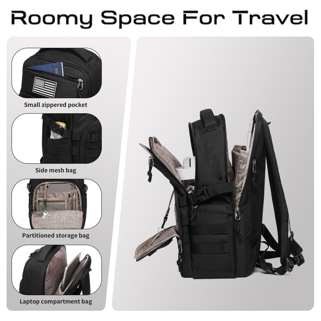 Black Small Tactical Backpack K229