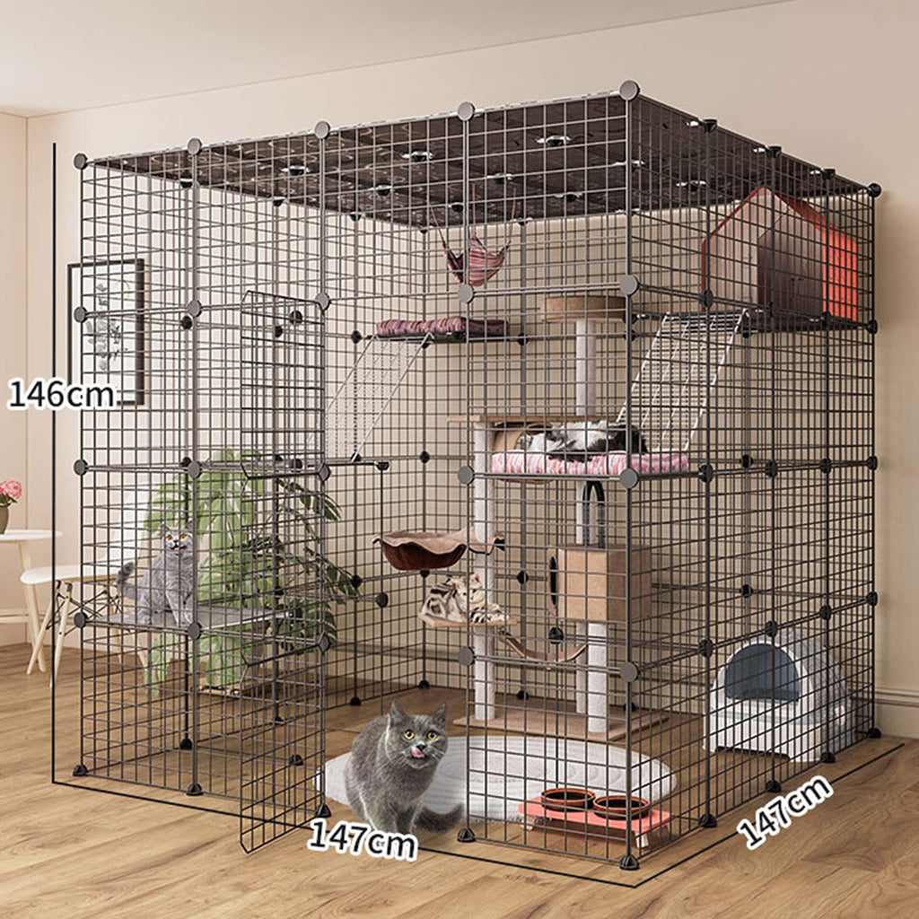 Metal Wire Small Animal Cage 147 * 147 * 146cm L280