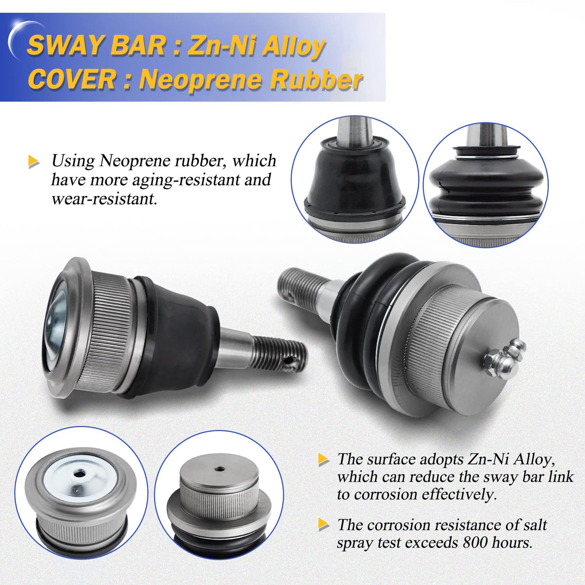 Zinc-Nickel Alloy Front Upper & Lower Ball Joints K406