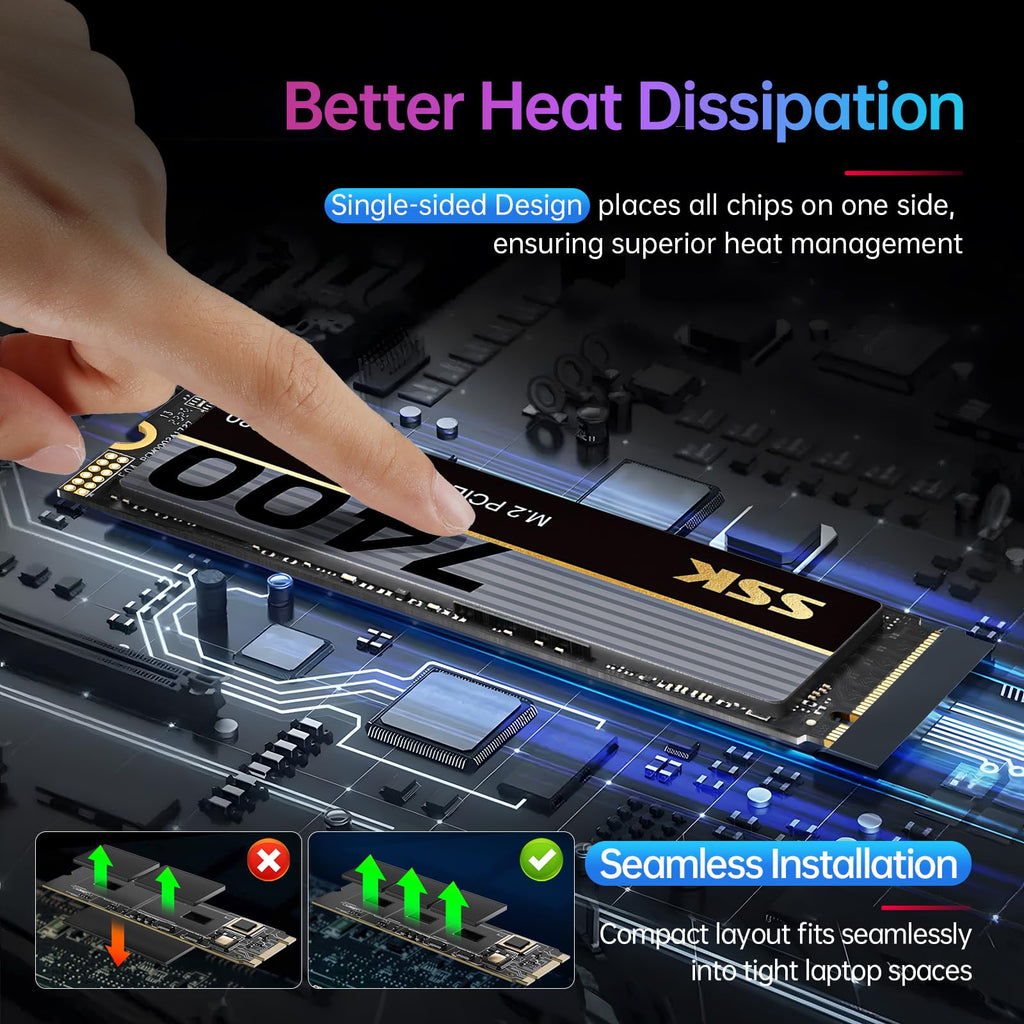 M.2 NVMe SSD 4TB PCIe Gen 4.0 x4 2280 Internal SSD Q4132