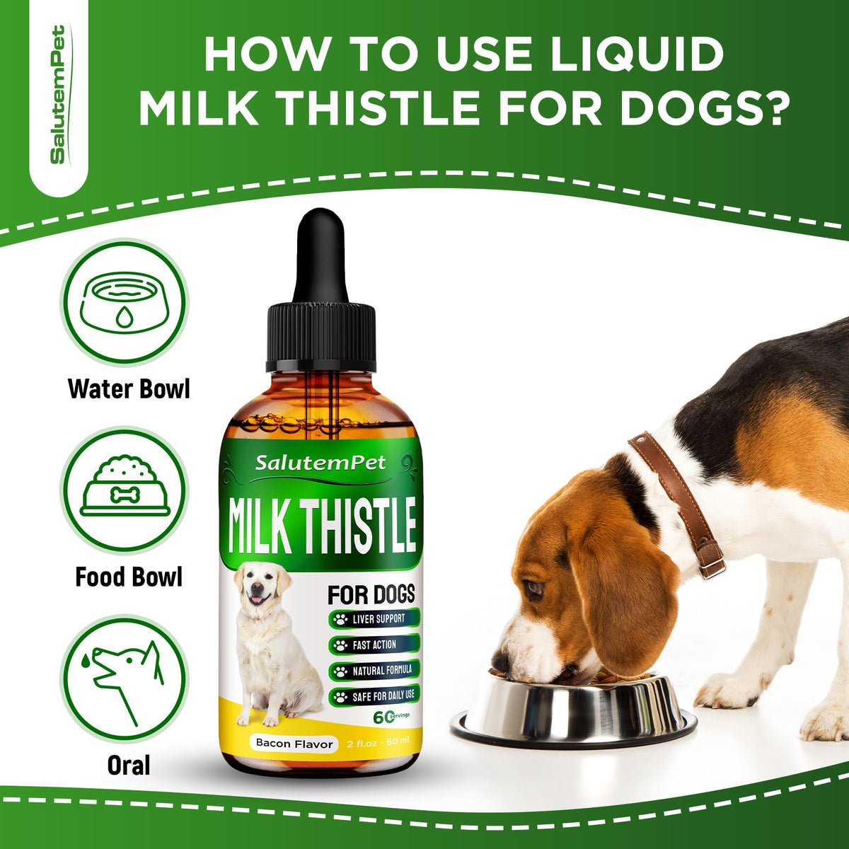 Milk Thistle Dog Liver Supplement 2 Oz F696714