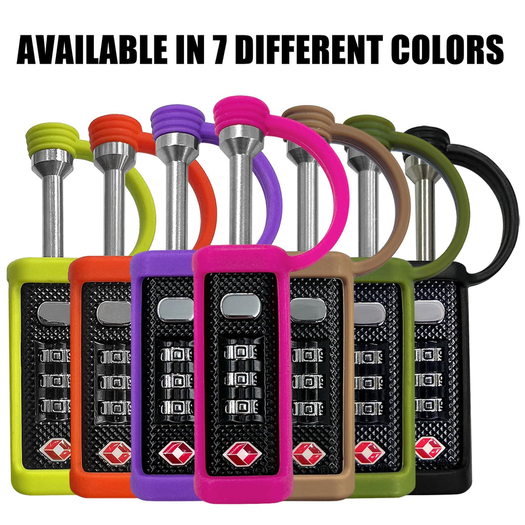 Orange 4-Pack 3-Dial Combo Lock B381513