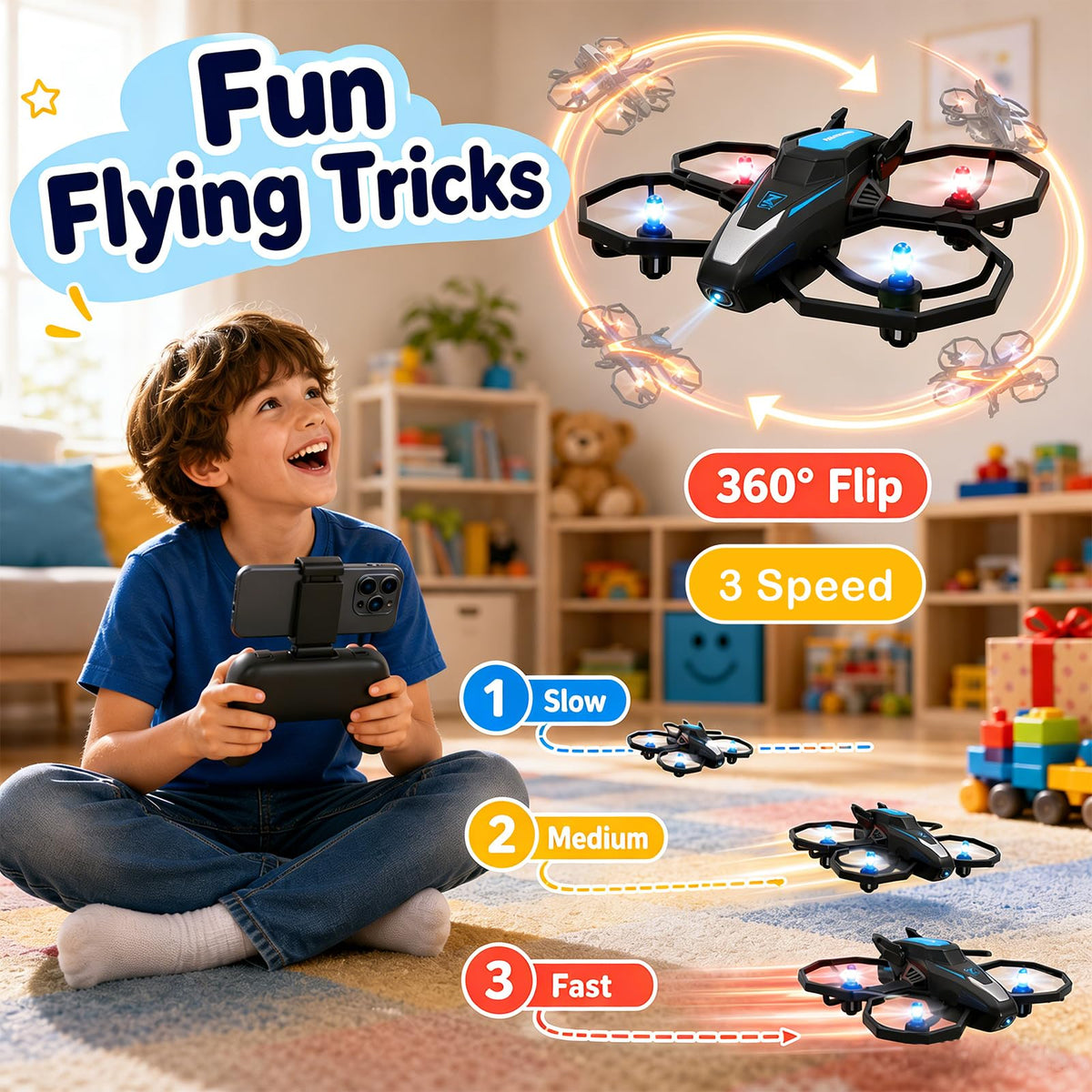 Mini Drones with Camera 1080P HD RC Quadcopter U586513