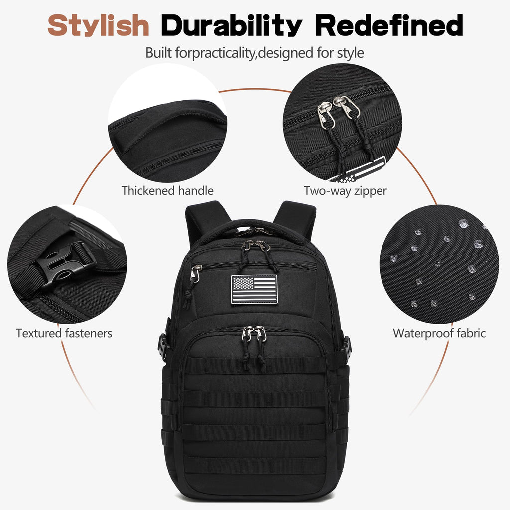 Black Small Tactical Backpack K229