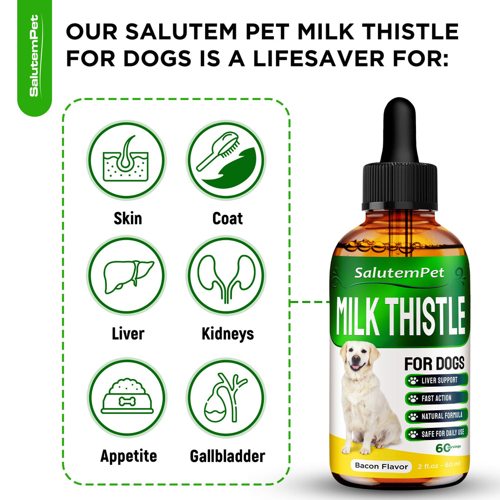 Milk Thistle Dog Liver Supplement 2 Oz F696714