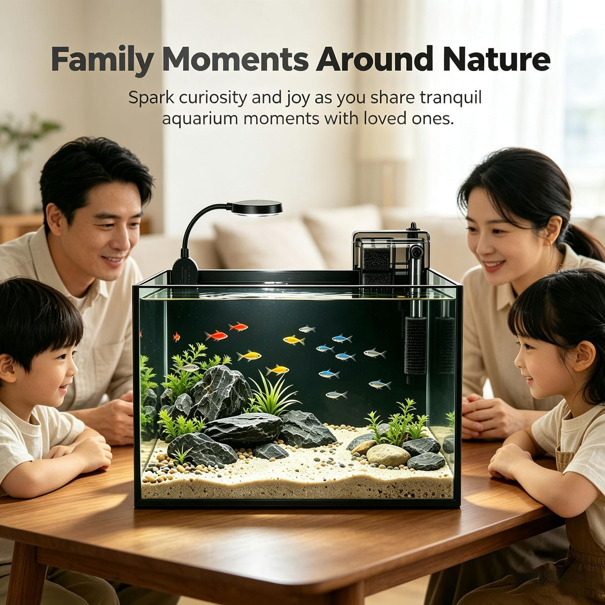 2.8 Gallon Aquarium Starter Kit with LED and Filter Pump E922