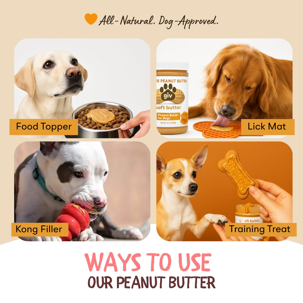 All Natural Peanut Butter 12oz Jar, 4oz Pouch & Lick Mat X22484