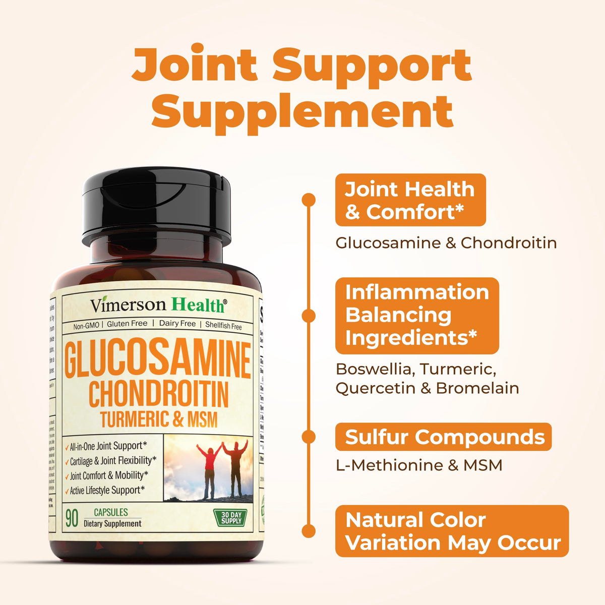 Turmeric Curcumin Glucosamine Chondroitin MSM Supplement X2888