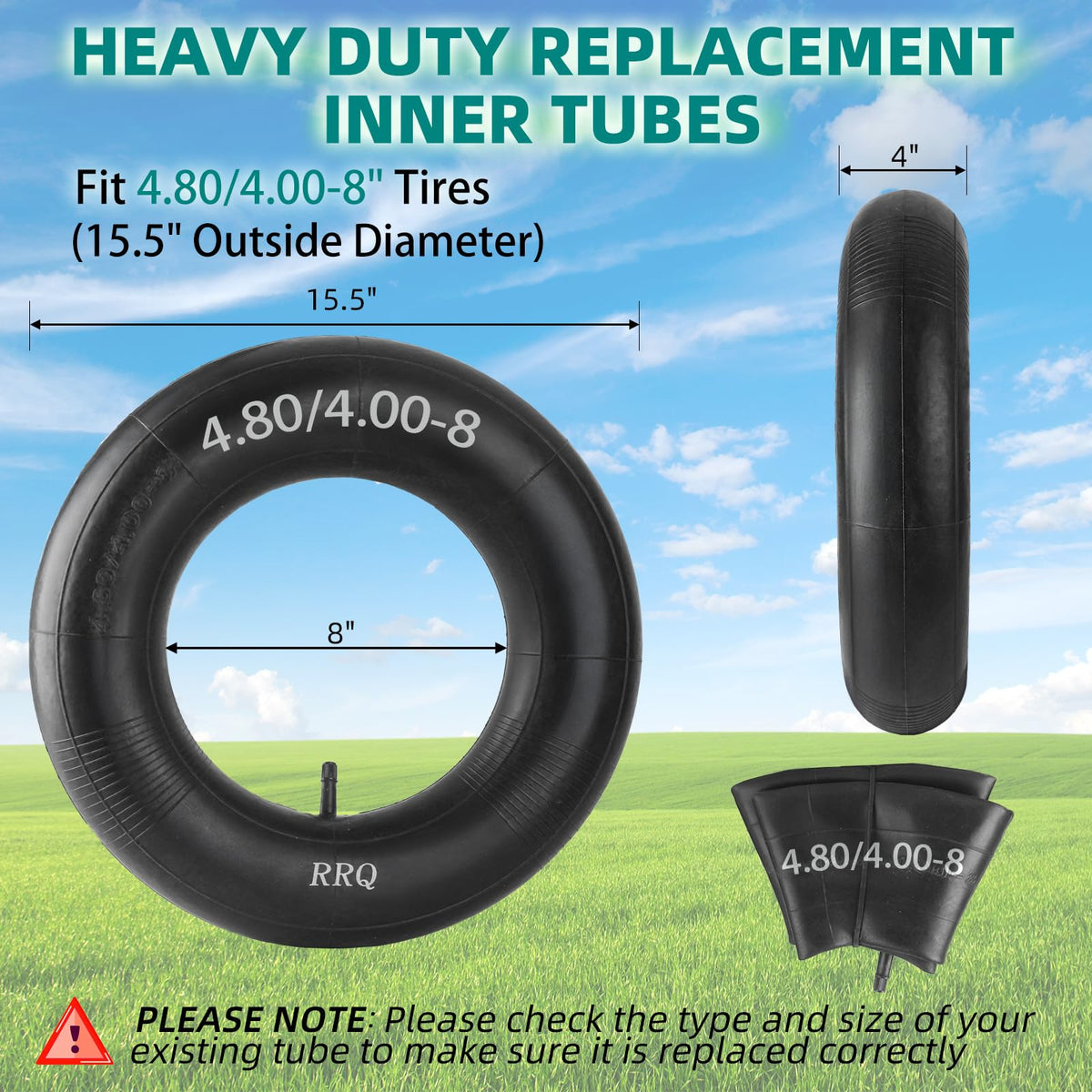 4.80/4.00-8 Tire Inner Tube 2 Pack A4818