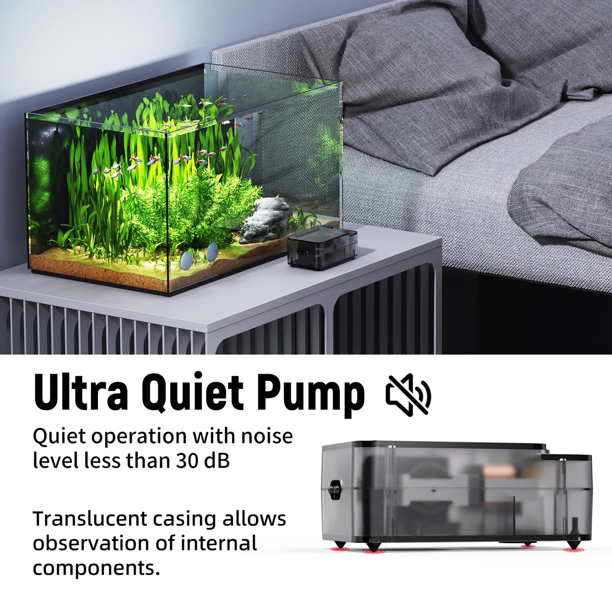 Aquarium Air Pump with Air Stone Bubbler I564417