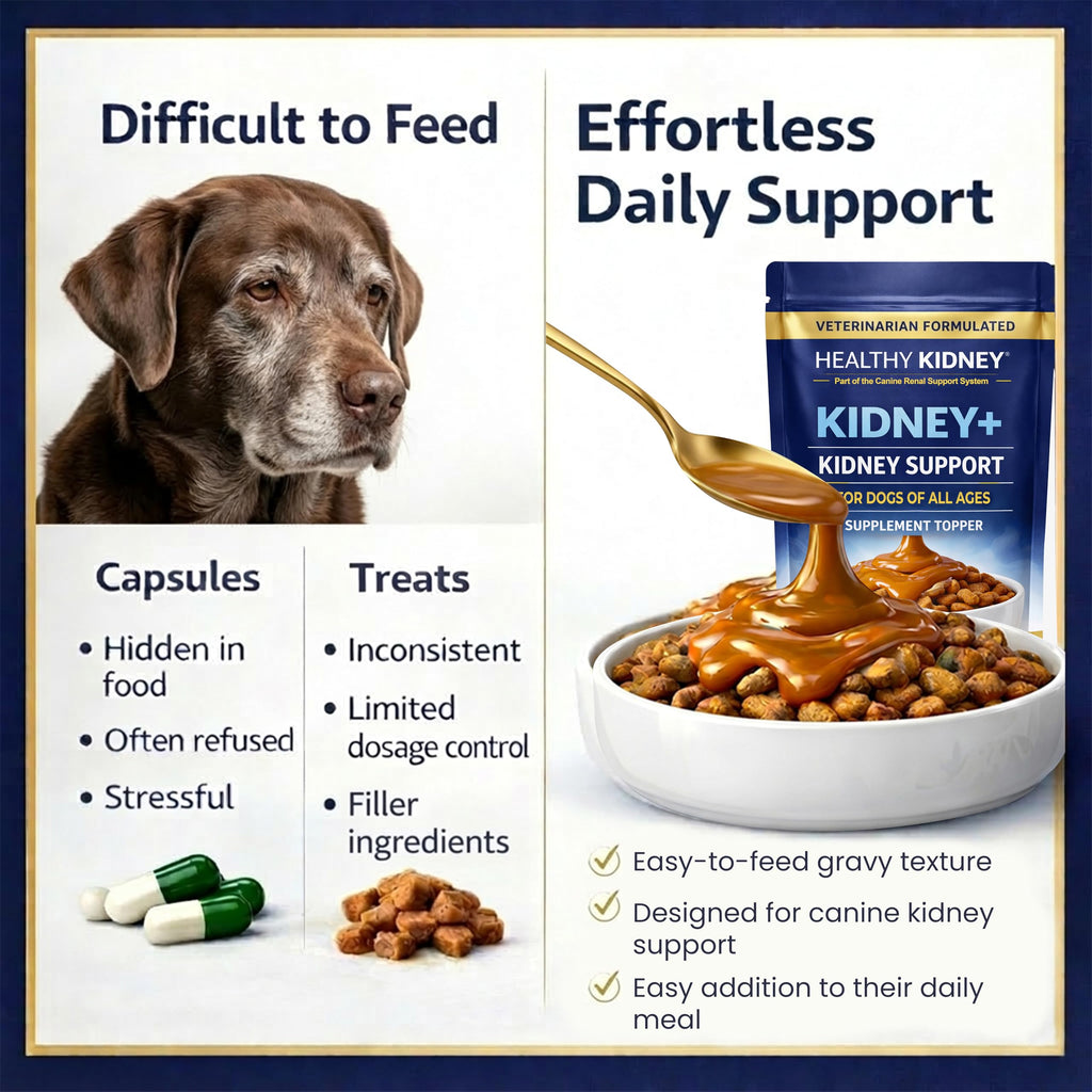 Dog Kidney Support Supplement Food Topper with Omega 3, Prebiotics, Fiber S518630