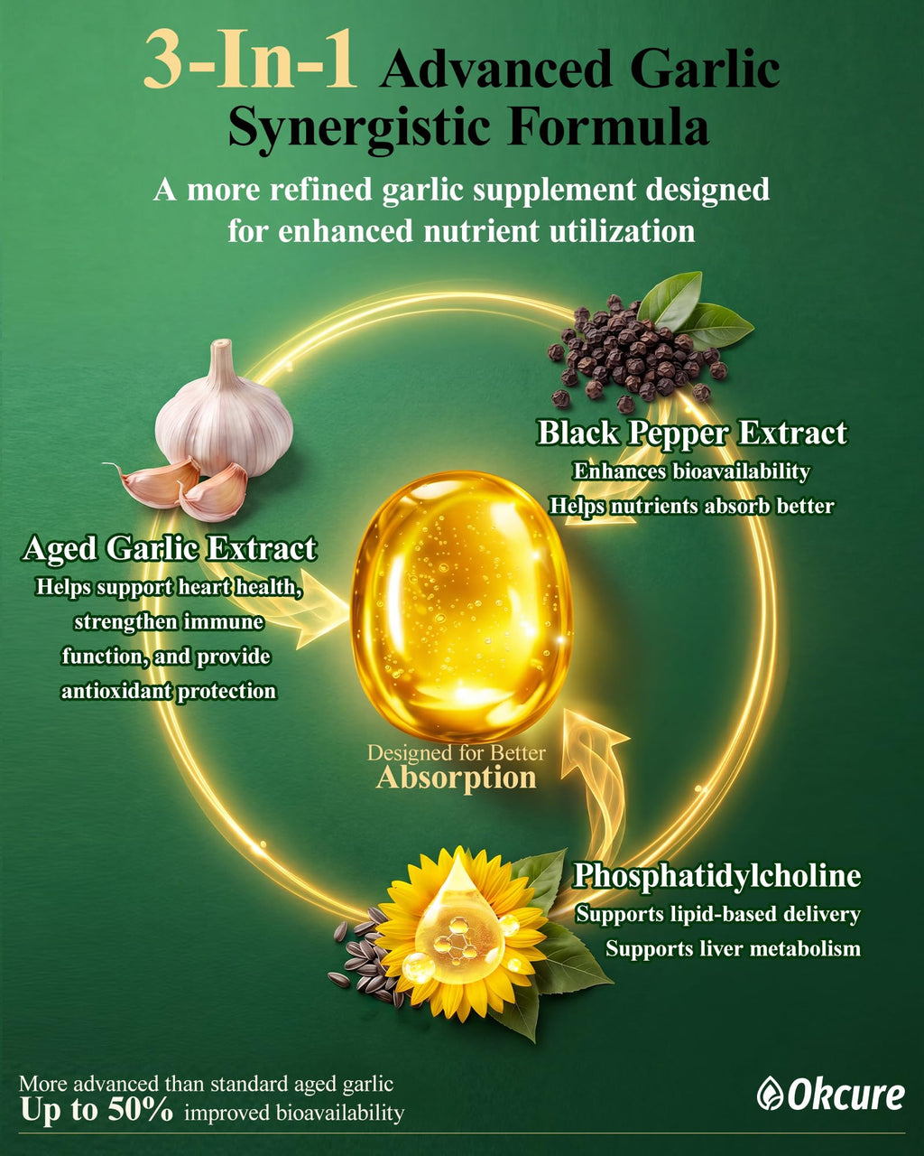 Odorless Garlic Supplement 300 Softgels U505688