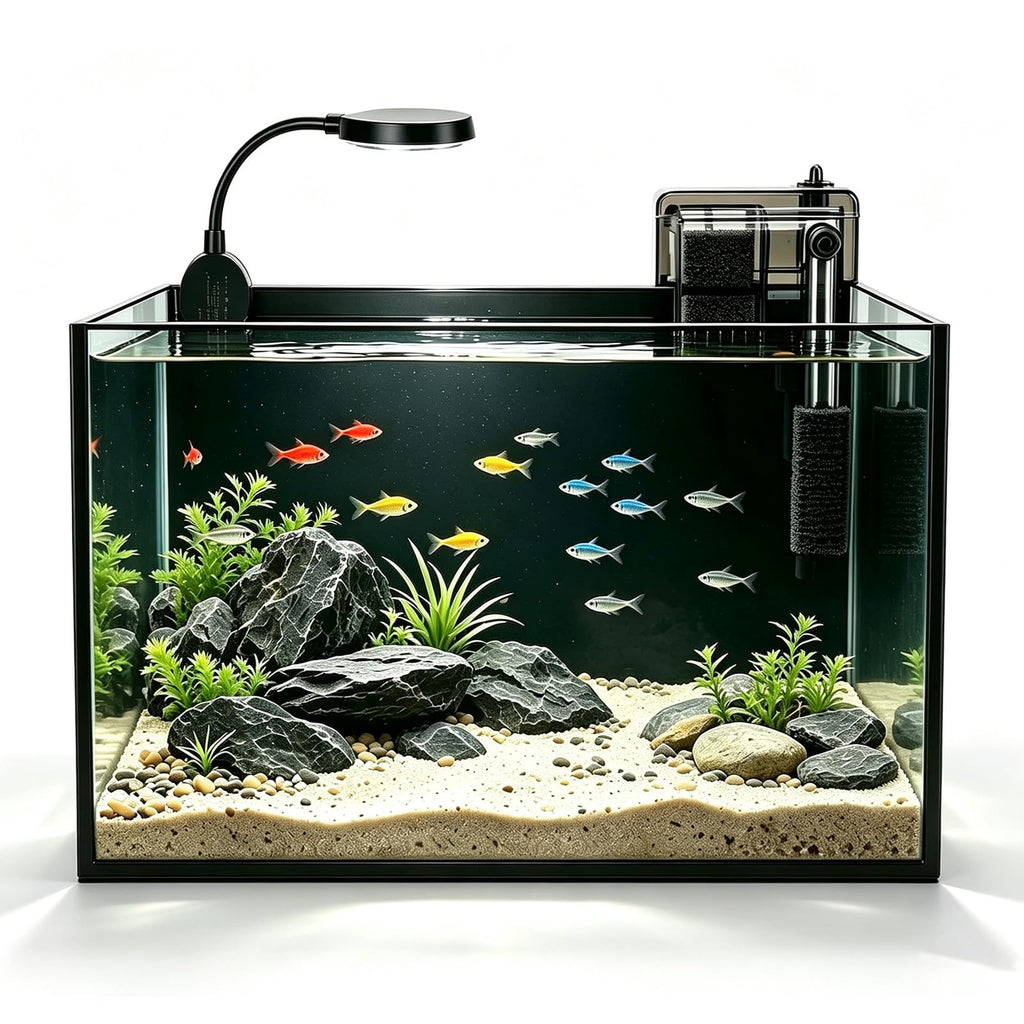 2.8 Gallon Aquarium Starter Kit with LED and Filter Pump E922