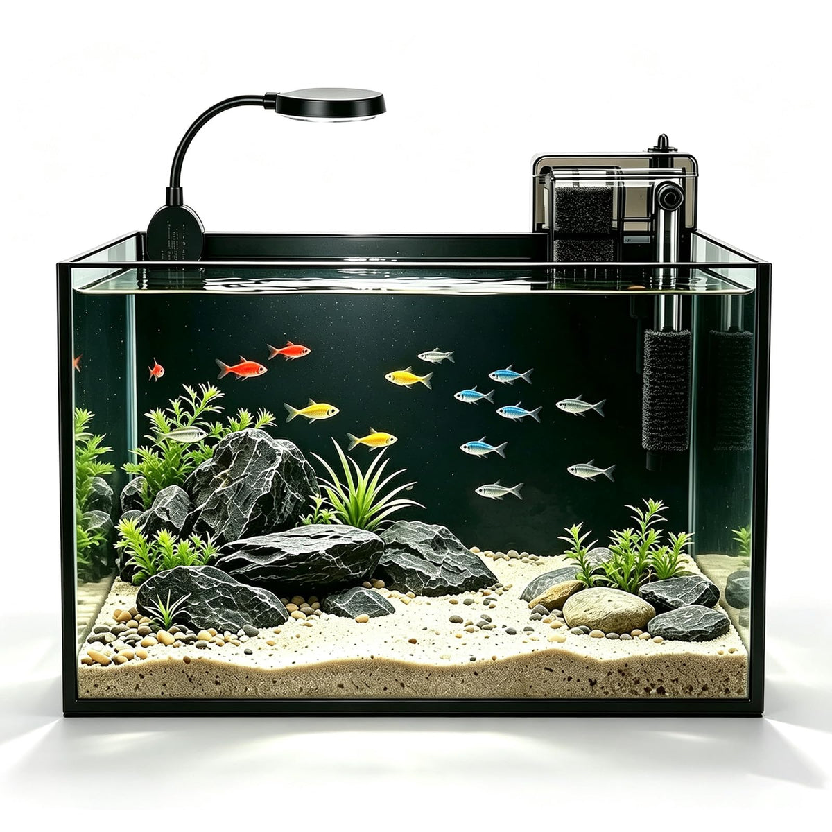 2.8 Gallon Aquarium Starter Kit with LED and Filter Pump E922