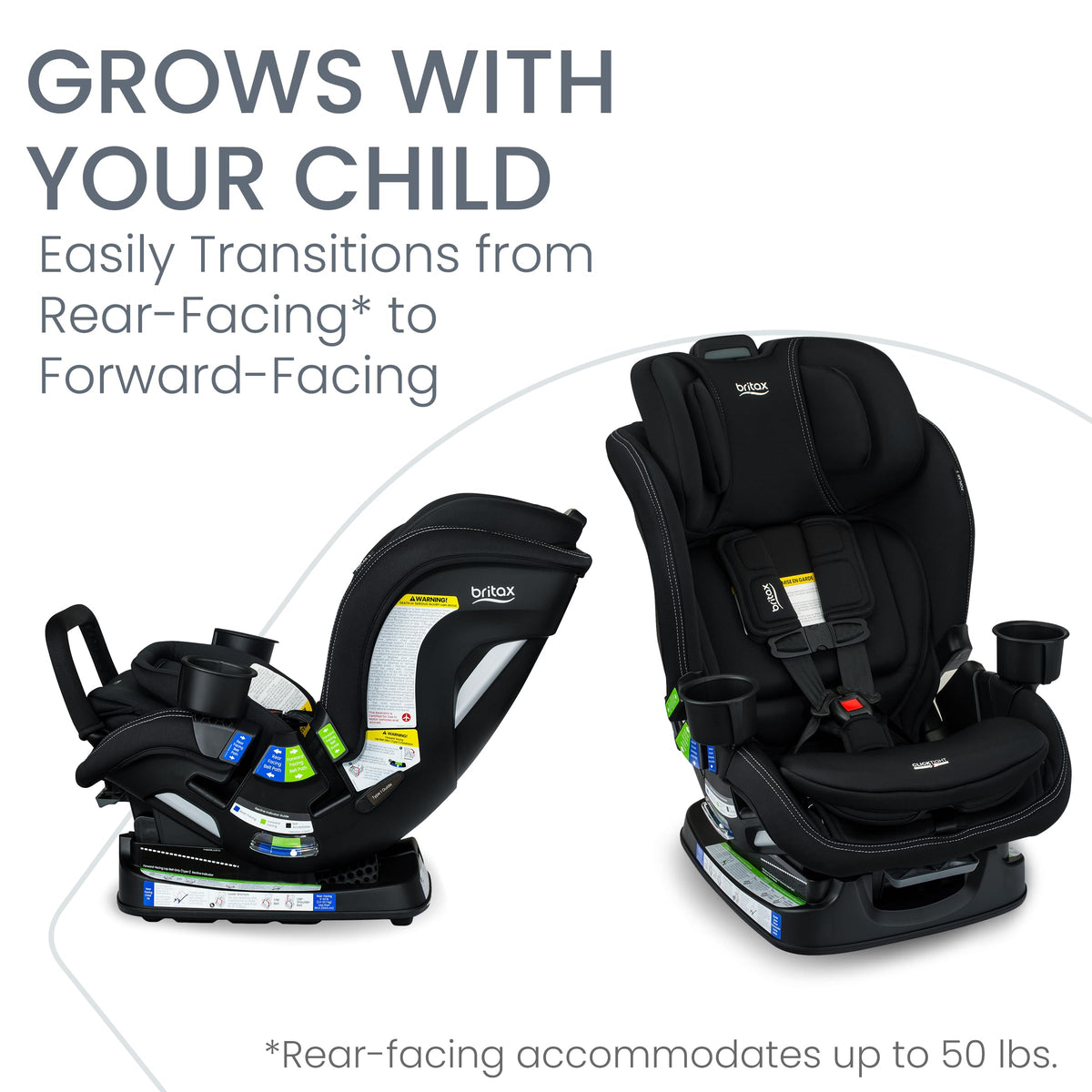 Convertible Car Seat with Slim 17-Inch Design R497
