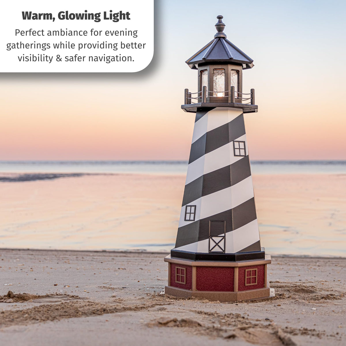 Solar Powered Lighthouse Kit with LED Lights O439