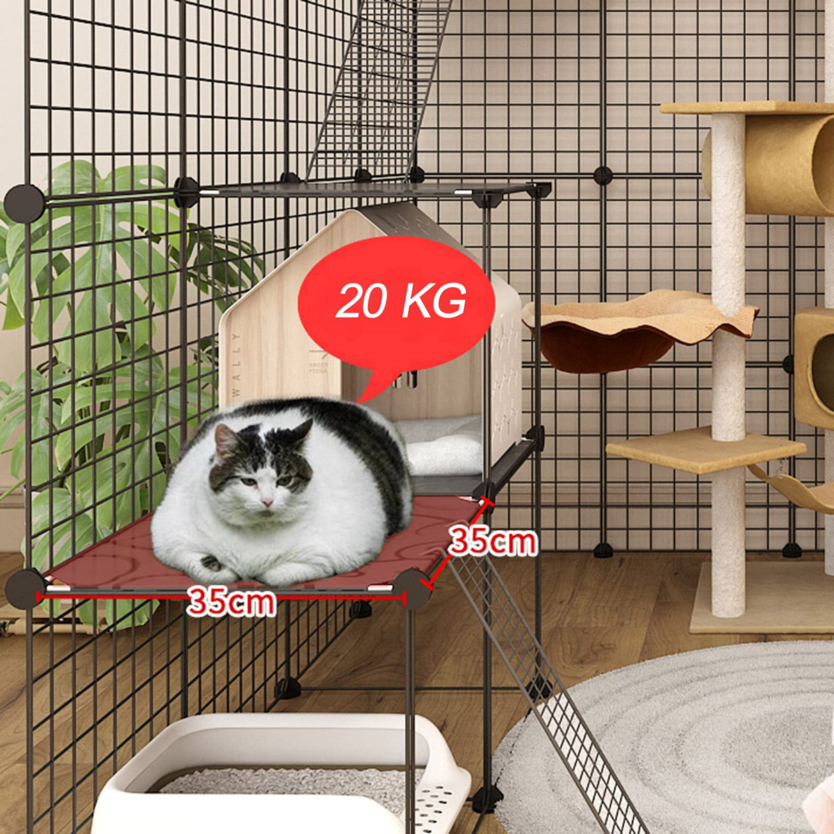 Metal Wire Small Animal Cage 147 * 147 * 146cm L280