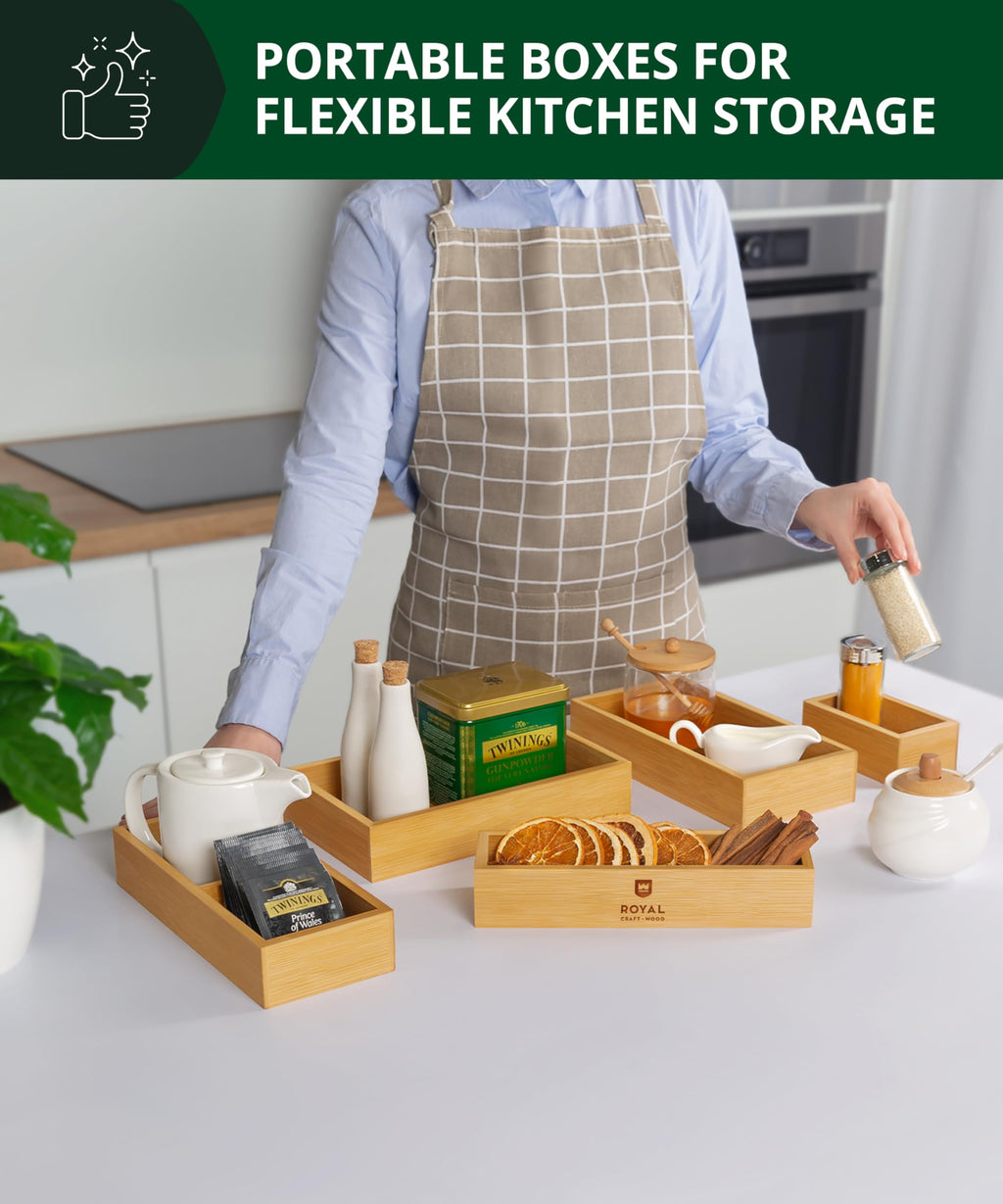5-Piece Bamboo Drawer Organizer Set D60191