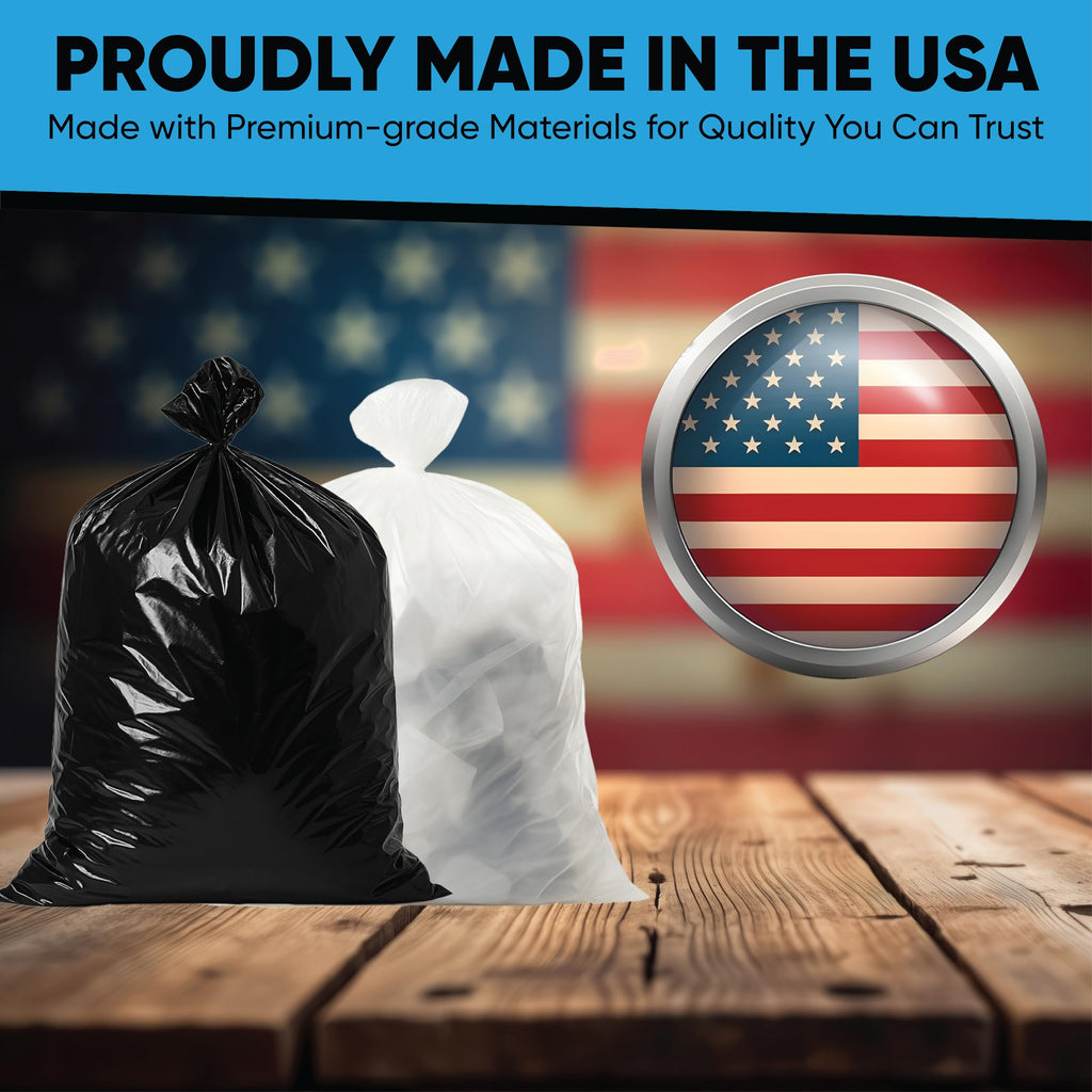 45 Gallon Heavy Duty Black Trash Bags 100 Count W39391