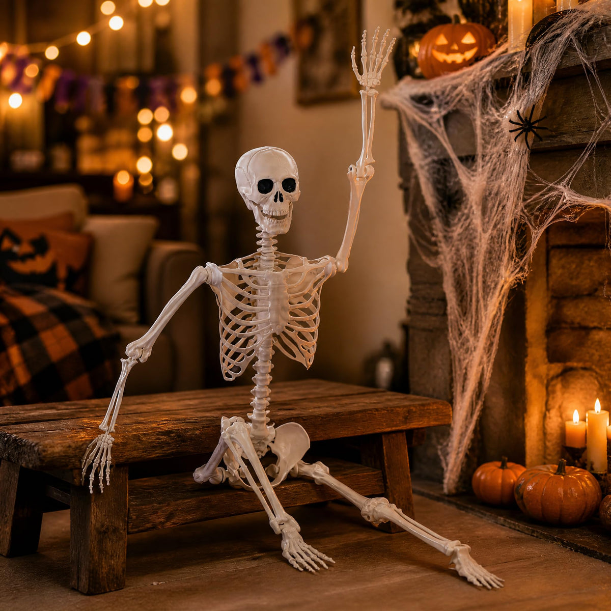 Life Size Posable Full Body Skeleton with Movable Joints Z53106
