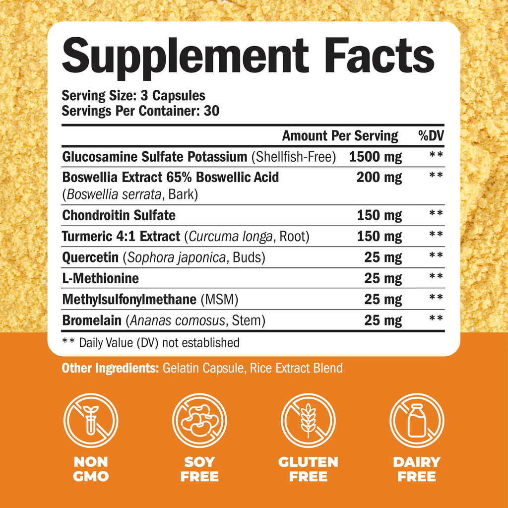 Turmeric Curcumin Glucosamine Chondroitin MSM Supplement X2888
