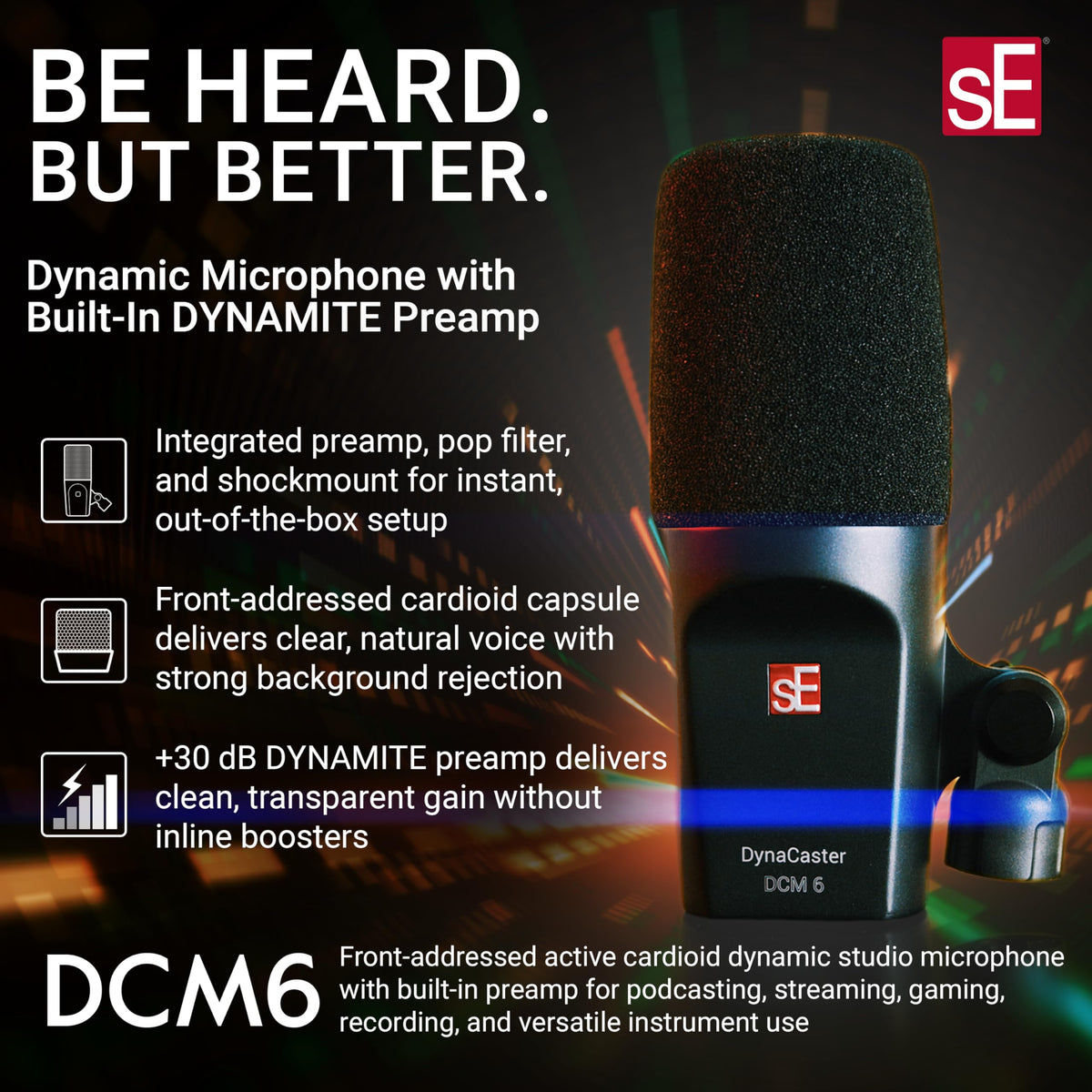XLR Dynamic Microphone with Shockmount & Pop Filter M66752