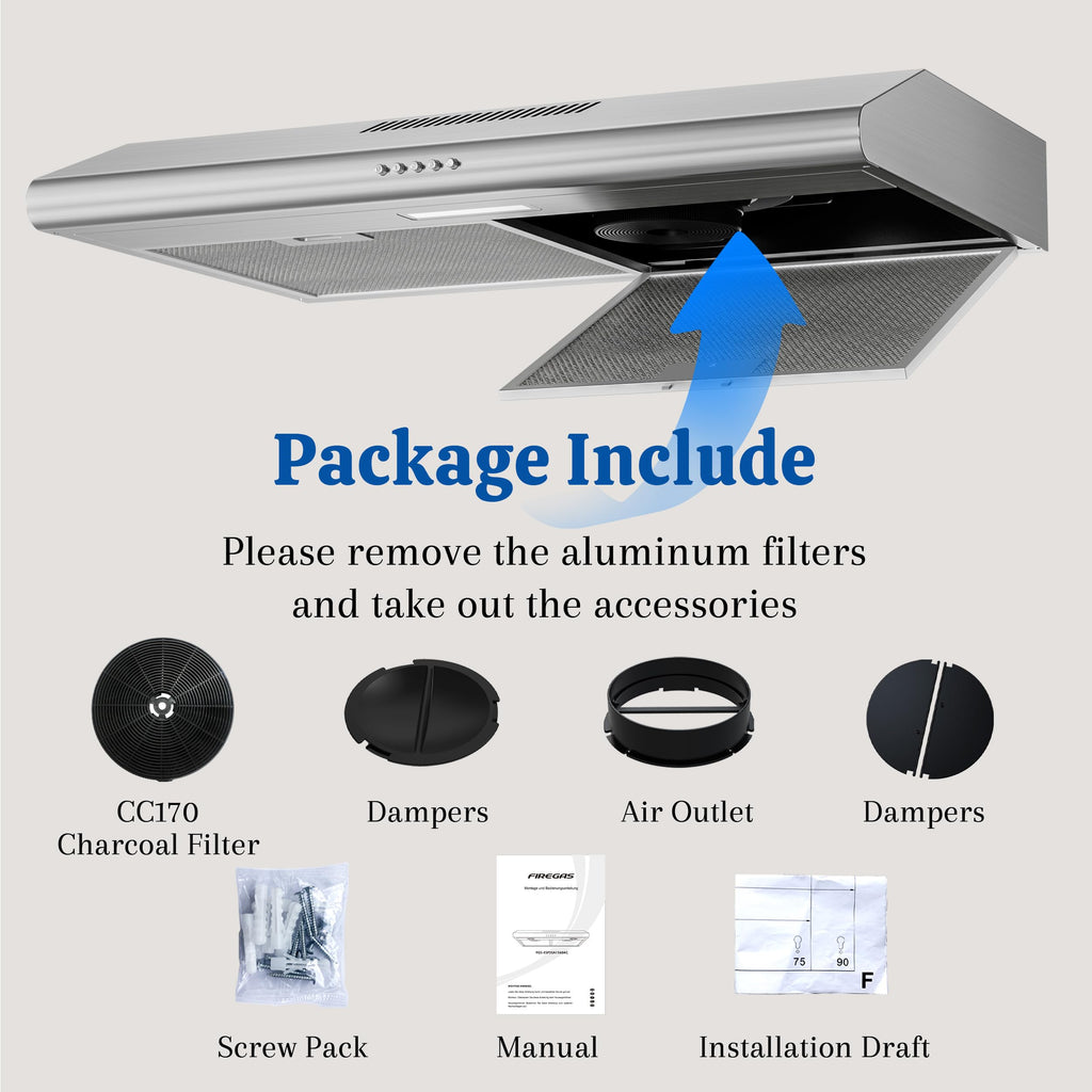 30 Inch Convertible Under Cabinet Range Hood K8824