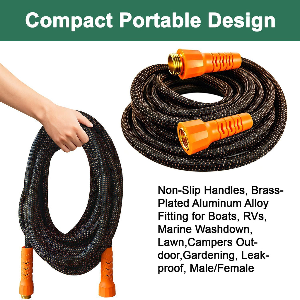 100FT Flexible Garden Hose with 10 Modes Nozzle S8013