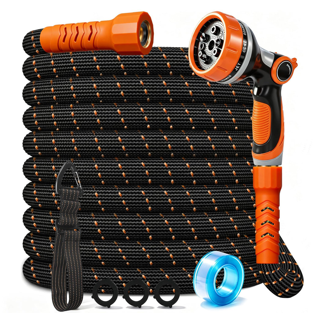 100FT Flexible Garden Hose with 10 Modes Nozzle S8013