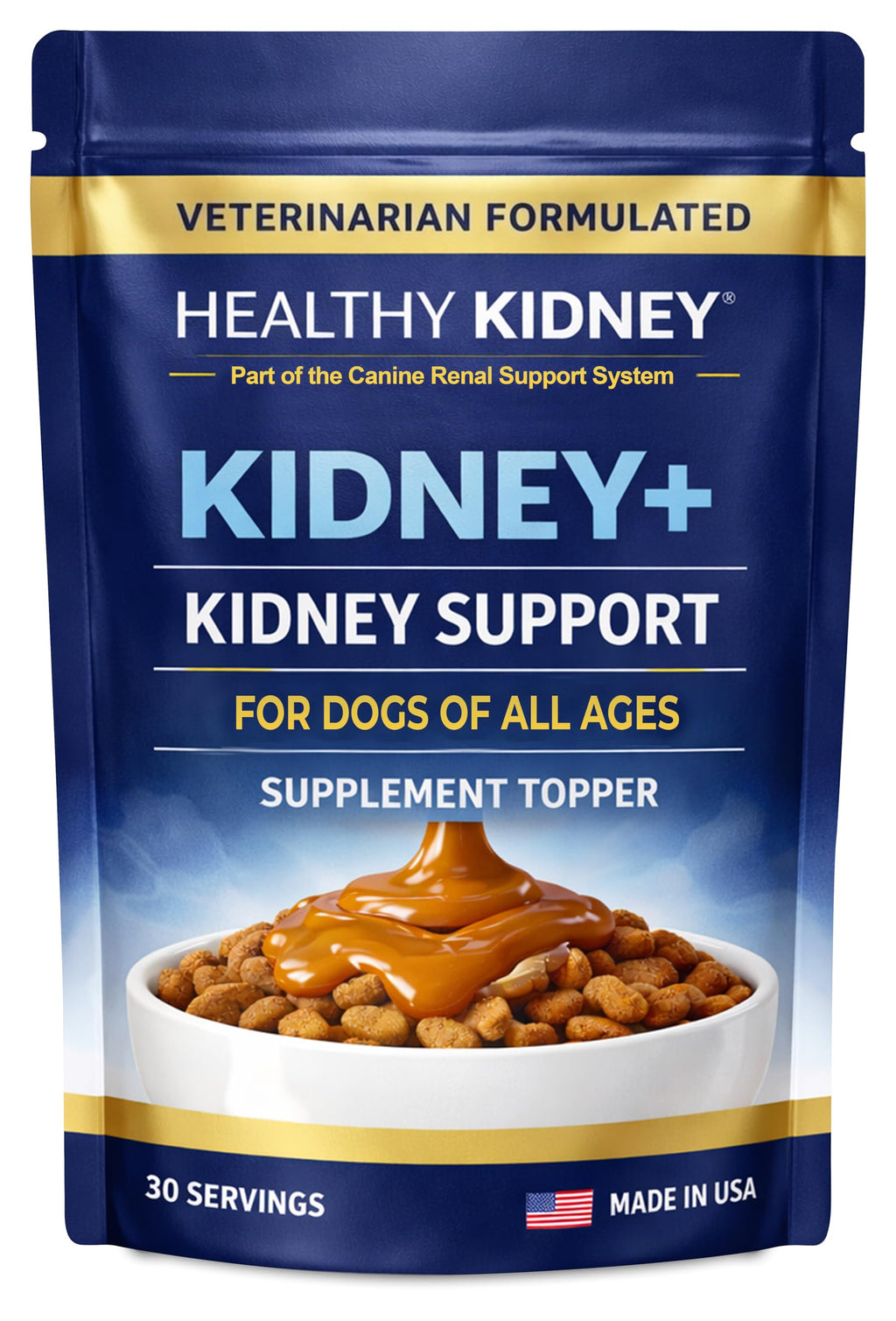 Dog Kidney Support Supplement Food Topper with Omega 3, Prebiotics, Fiber S518630