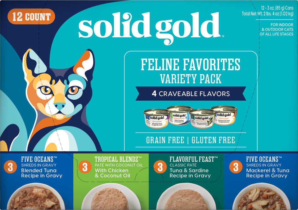 Solid Gold Dry Cat Food Chicken 6lb Wet Cat Food Variety Pack 12 Pack C800
