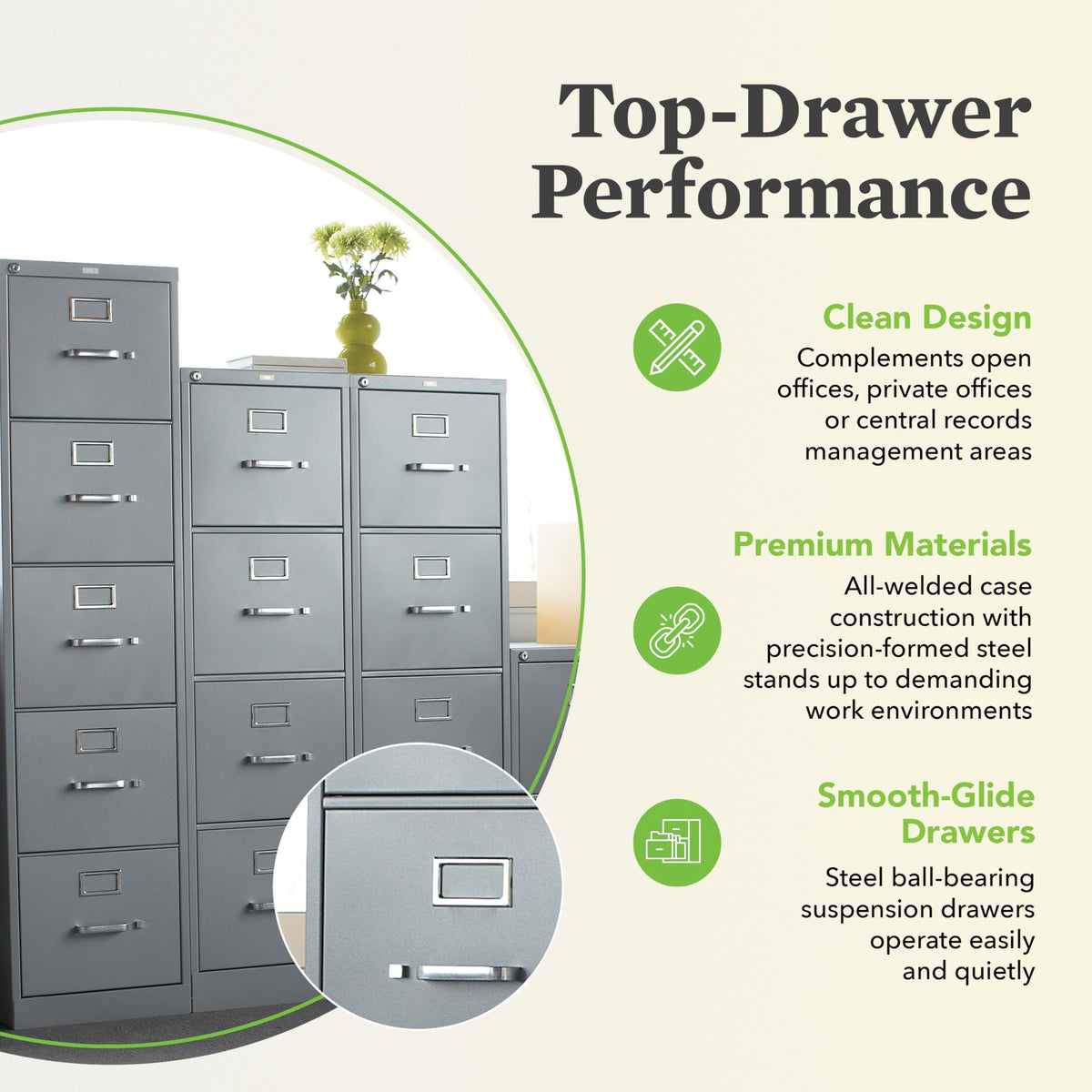 Black 4 Drawer File Cabinet R91252