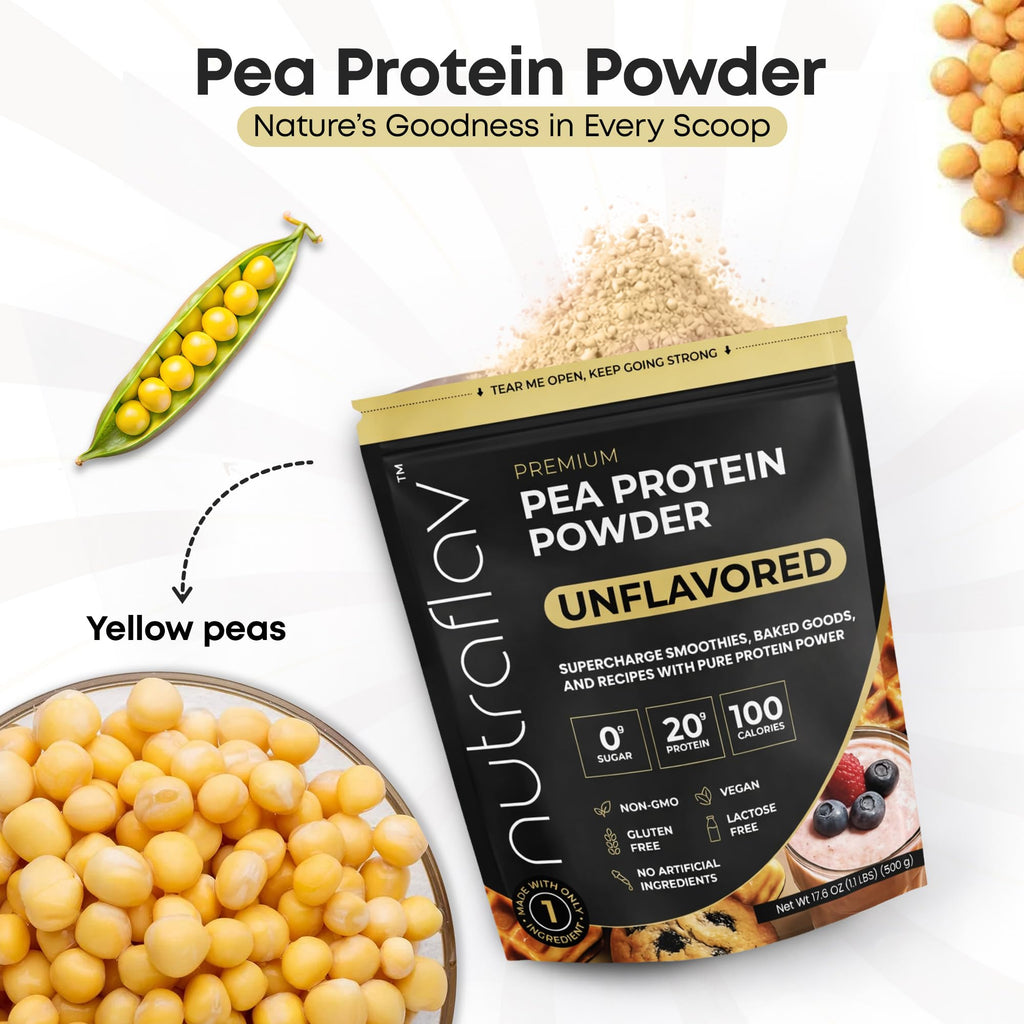 Unflavored Vegan Pea Protein Powder, 20 Servings X3883