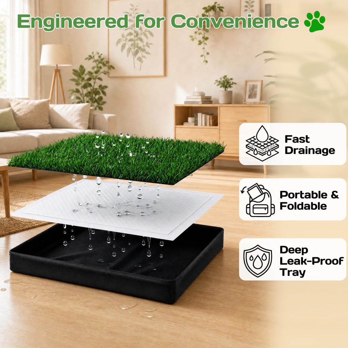 Dog Grass Pad with Tray X555711