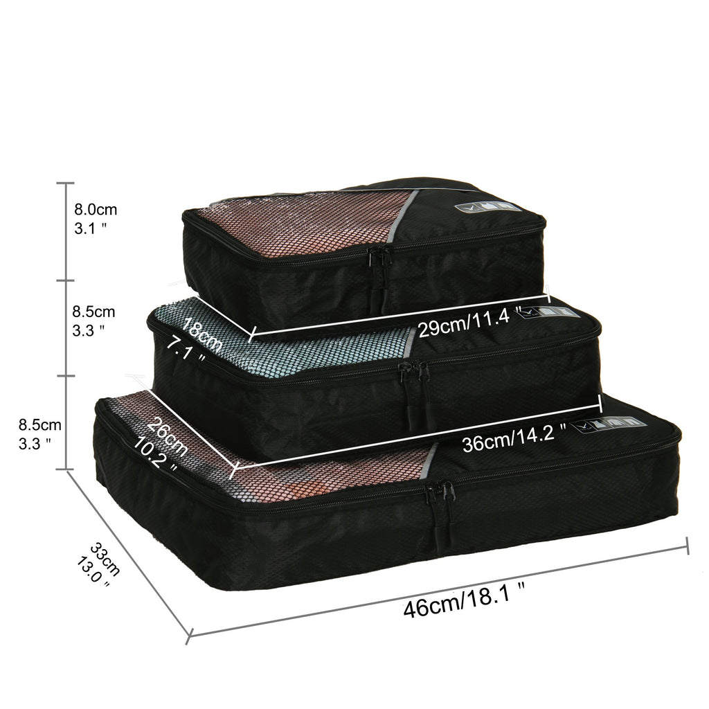Rolling Backpack with Wheels 43L with Packing Cubes Set M2427