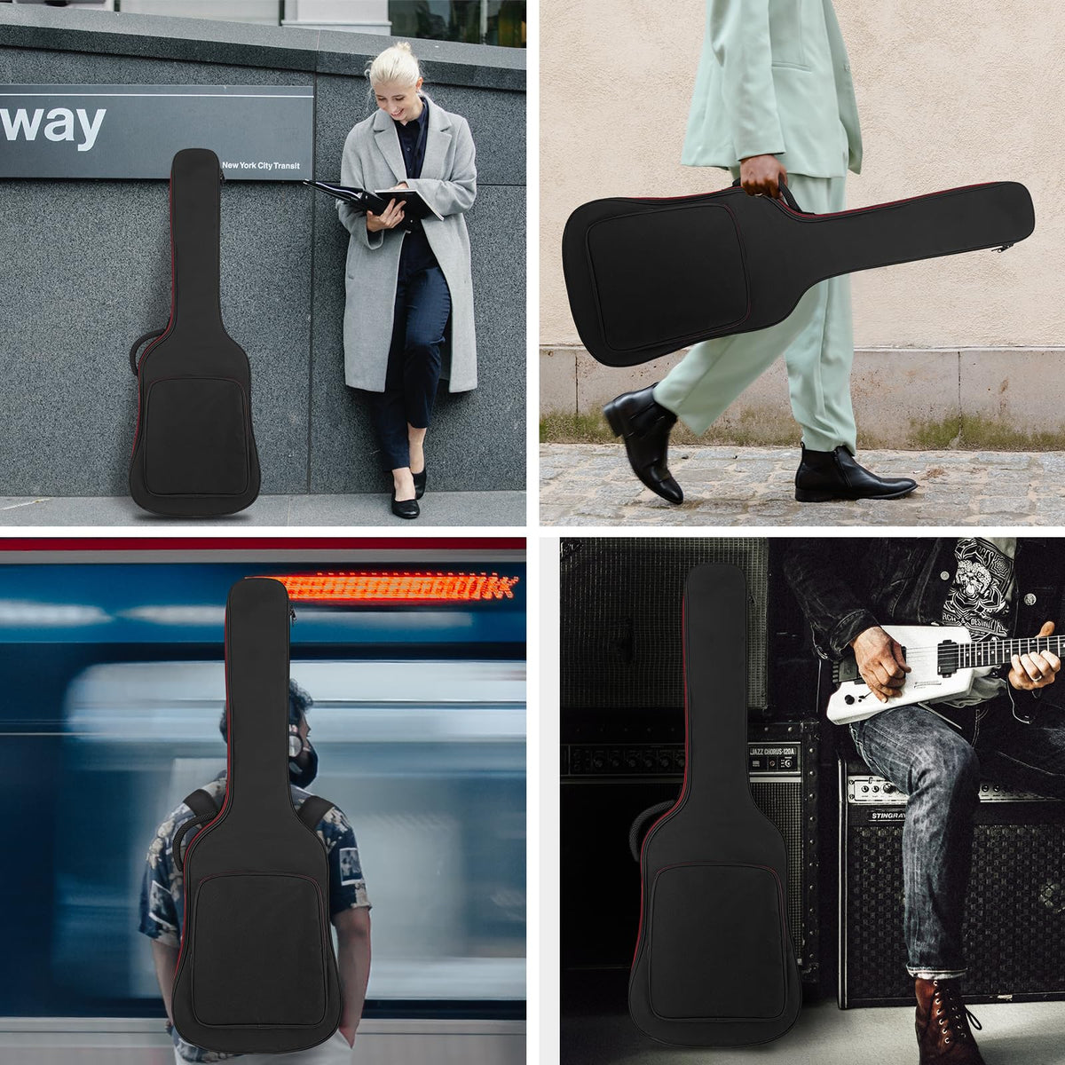 Black Padded Electric Guitar Bag U458