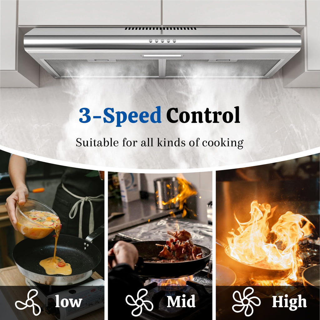30 Inch Convertible Under Cabinet Range Hood K8824