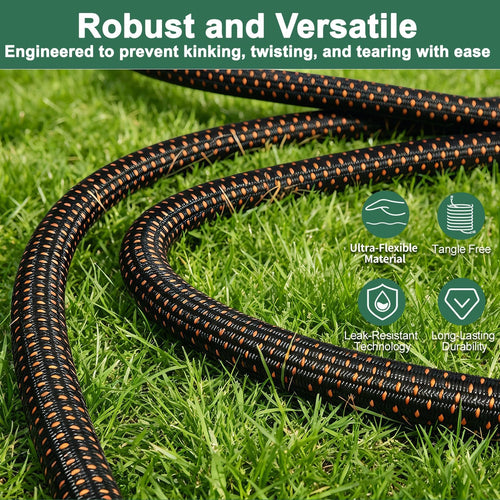 100FT Flexible Garden Hose with 10 Modes Nozzle S8013
