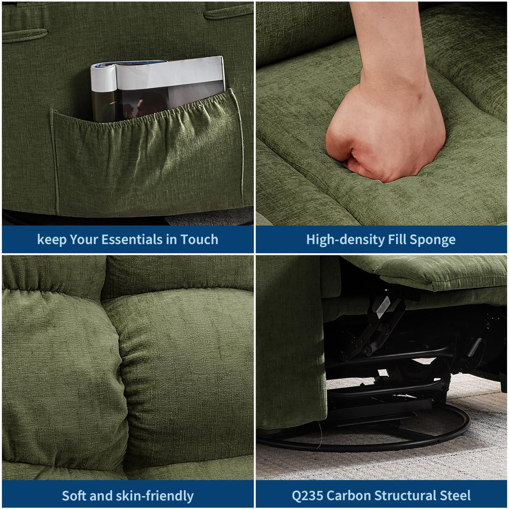 Massage Recliner Chair with Heat and Cup Holders Z37957