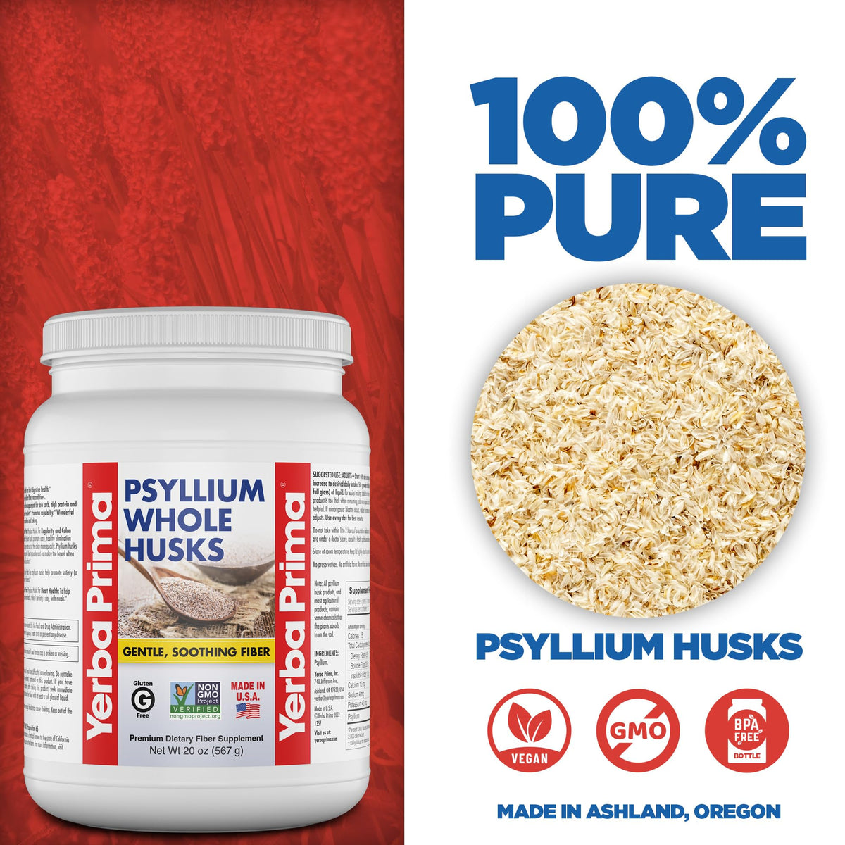Psyllium Whole Husks Fiber Supplement 20oz S367687