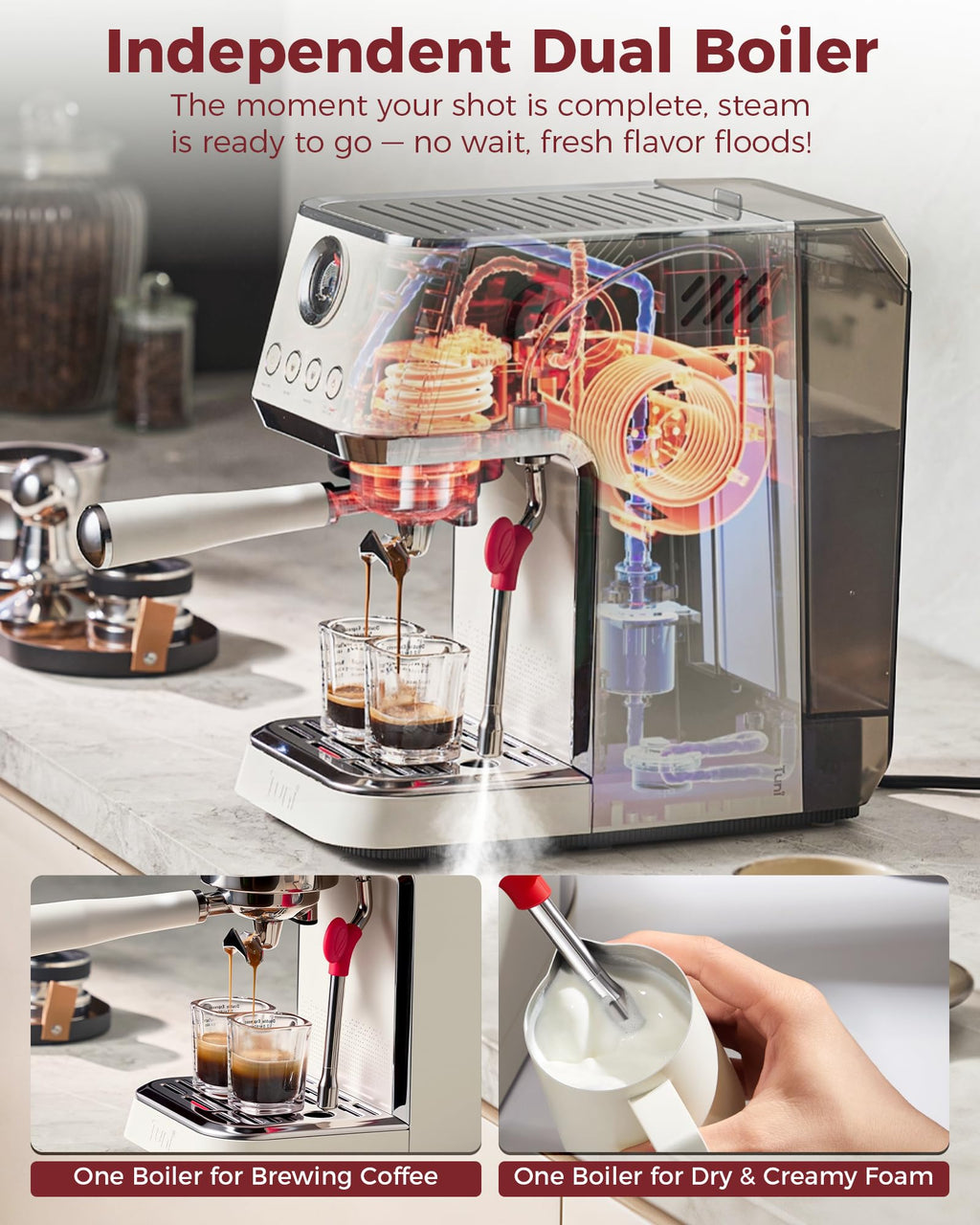 Espresso Machine with Conical Burr Coffee Grinder G2542