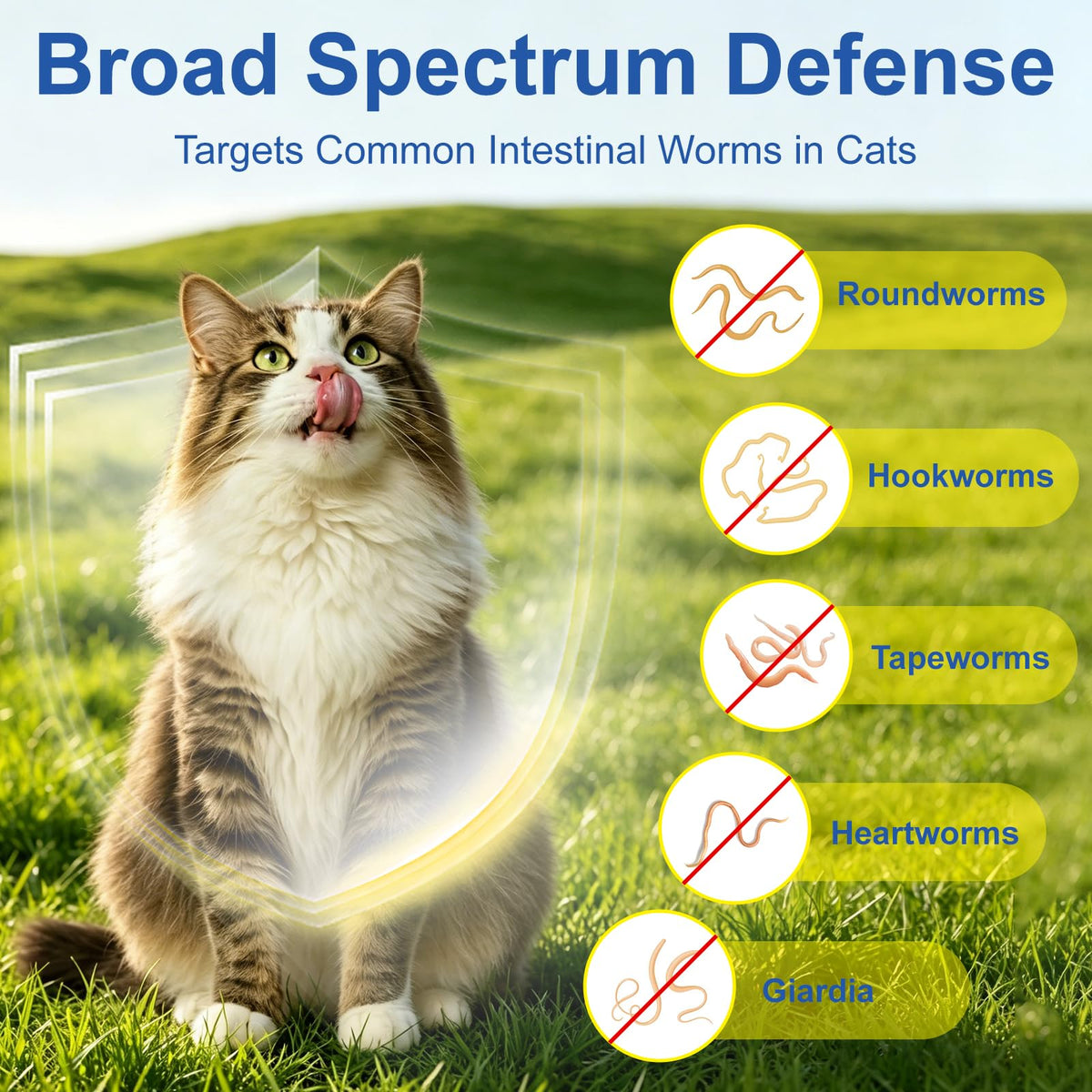 Broad Spectrum Dewormer Tablets for Cats and Kittens, 100 Tablets K981990