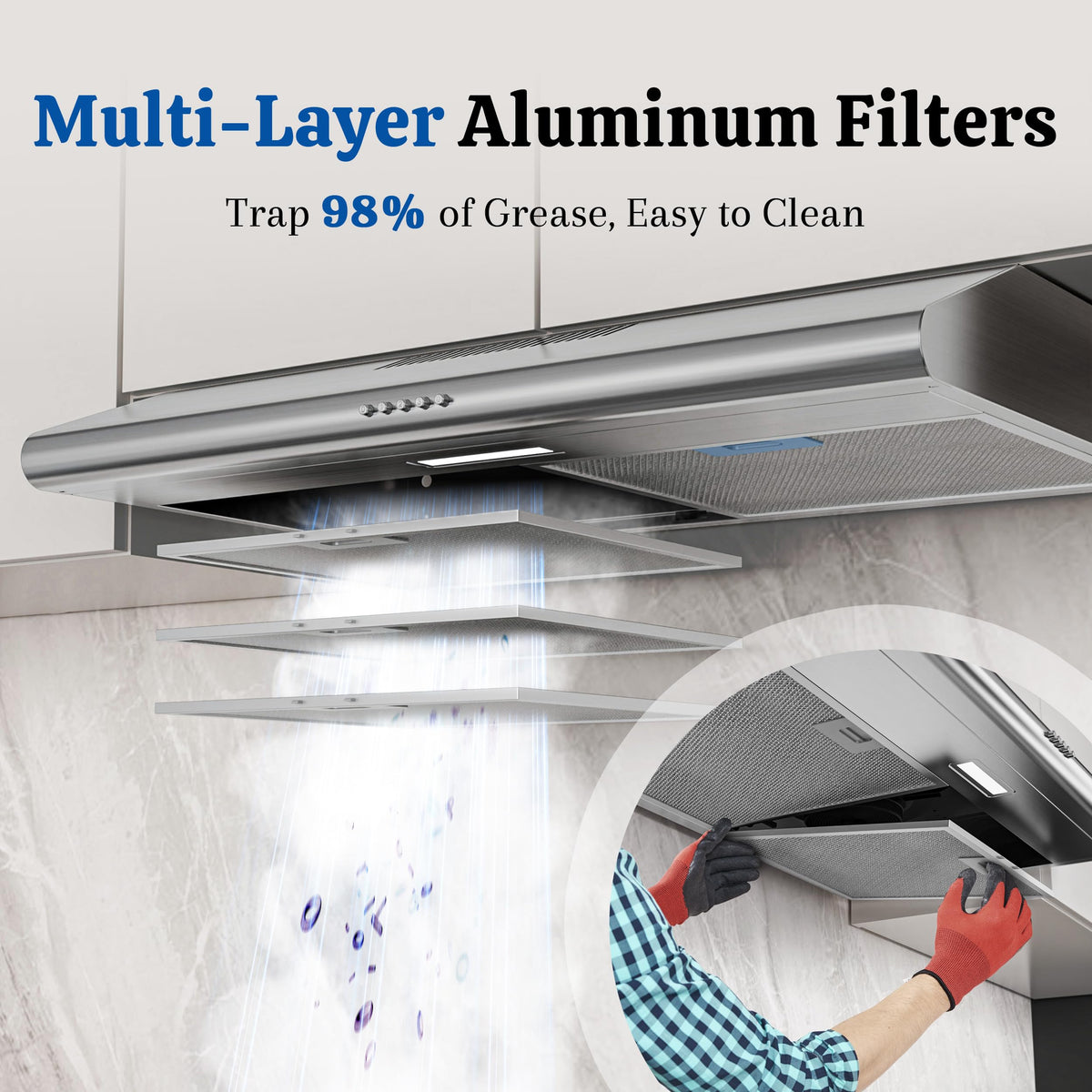 30 Inch Convertible Under Cabinet Range Hood K8824