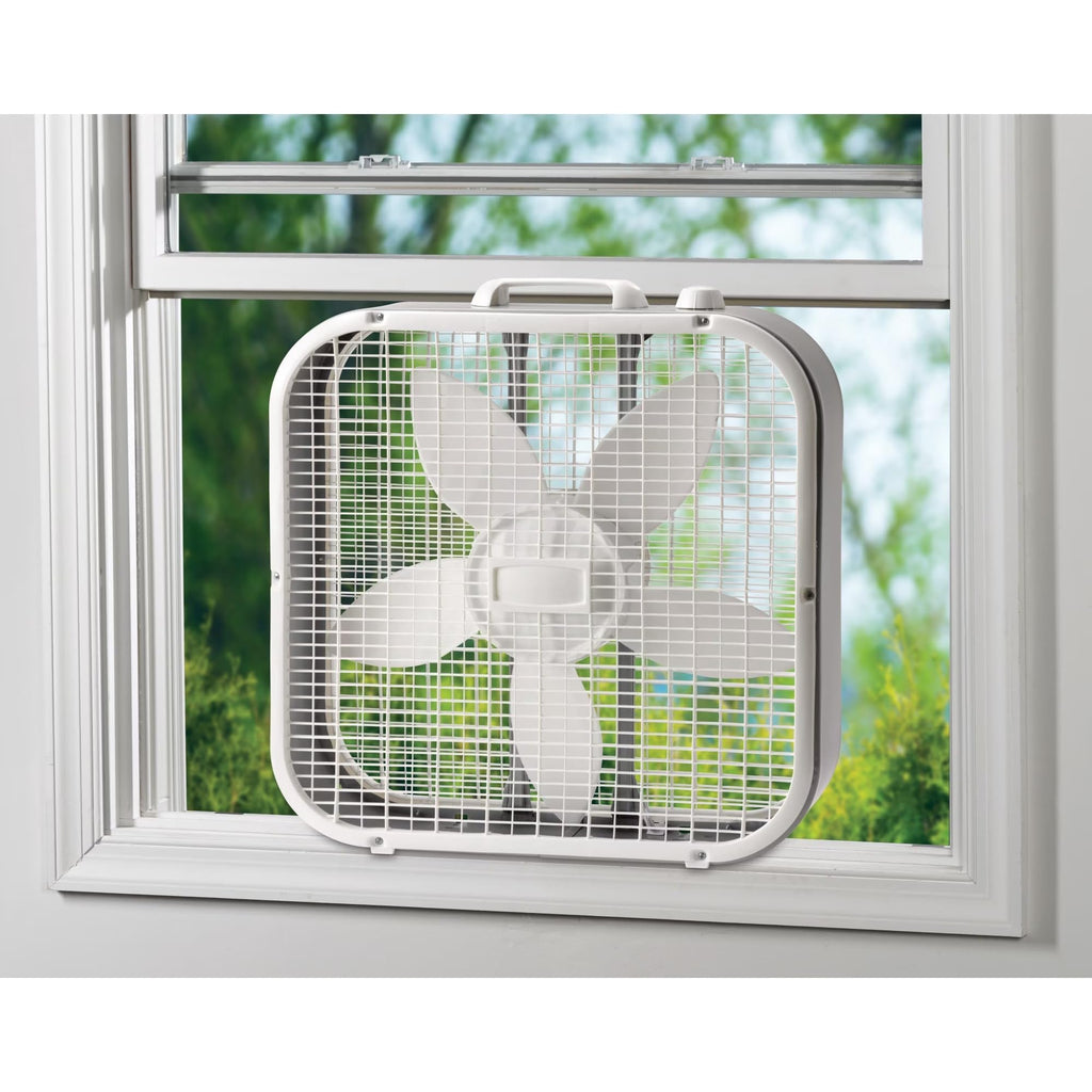 White 3-Speed Box Fan I45154