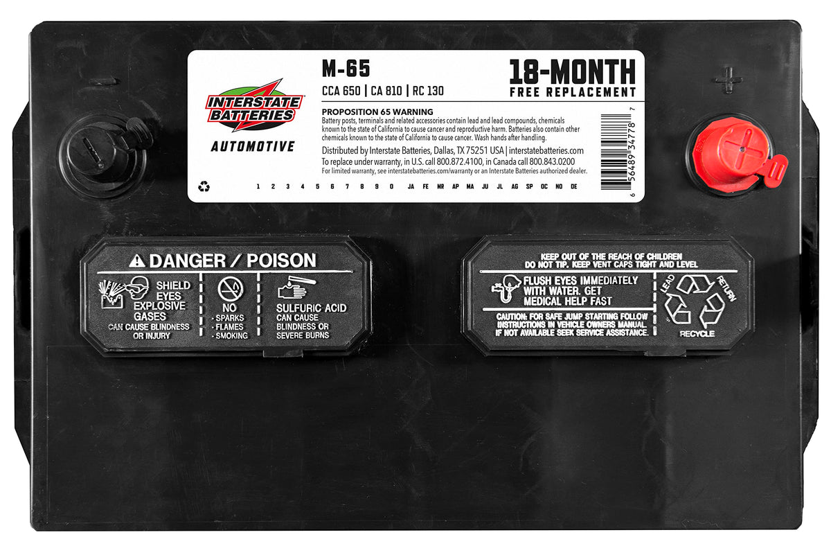Group 65 12V 650 CCA Automotive Battery Q249799