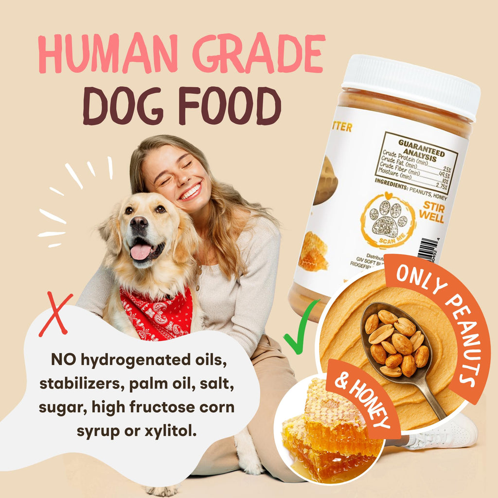 All Natural Peanut Butter 12oz Jar, 4oz Pouch & Lick Mat X22484